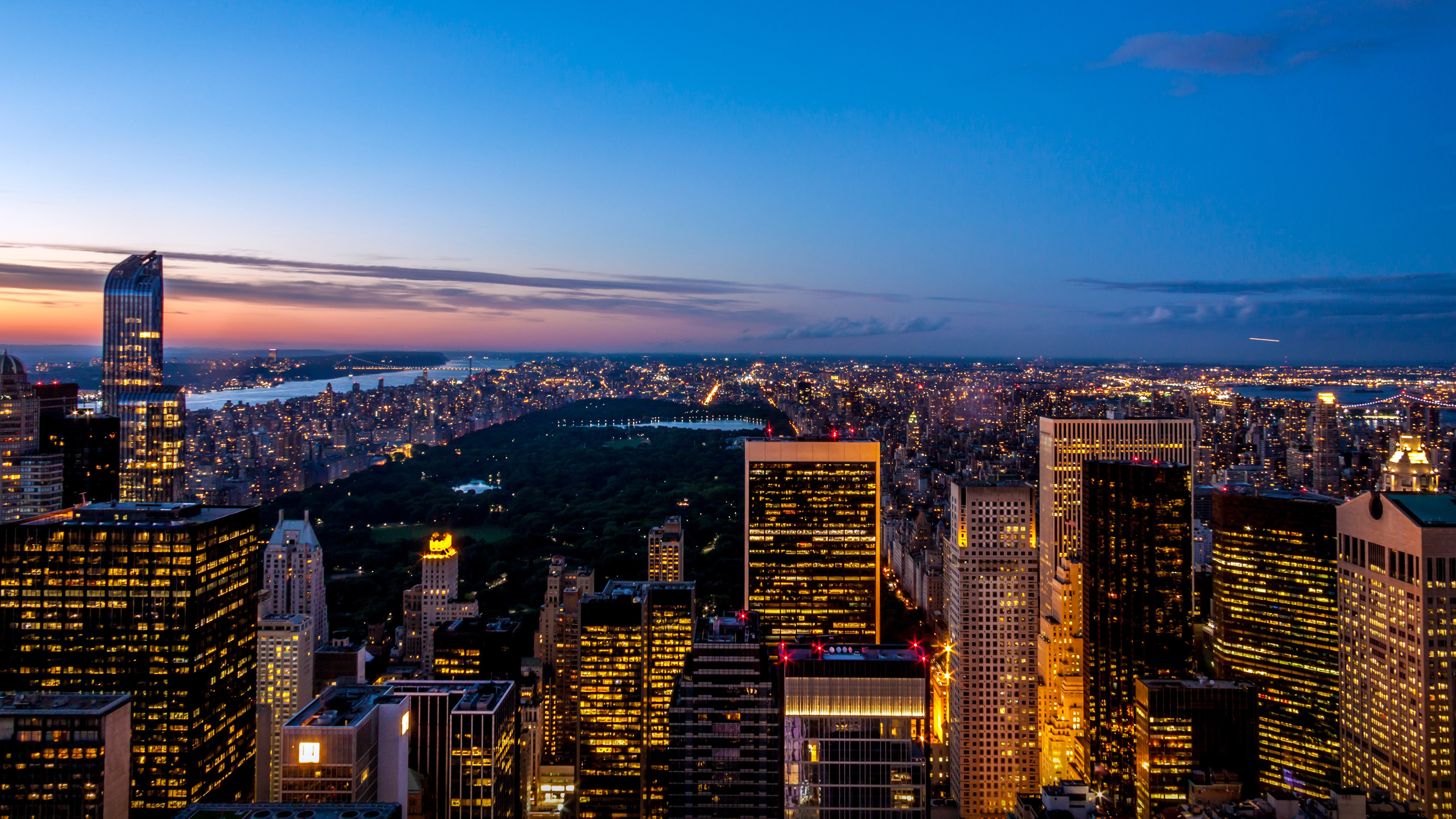 City Of New York With Buildings Under Blue Sky During Sunset K HD New York