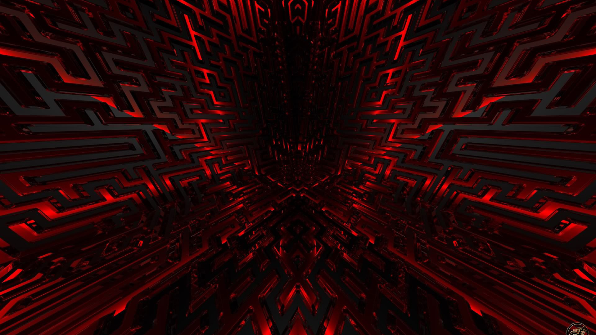 Red Black Lines Shapes Glare Abstraction HD Abstract