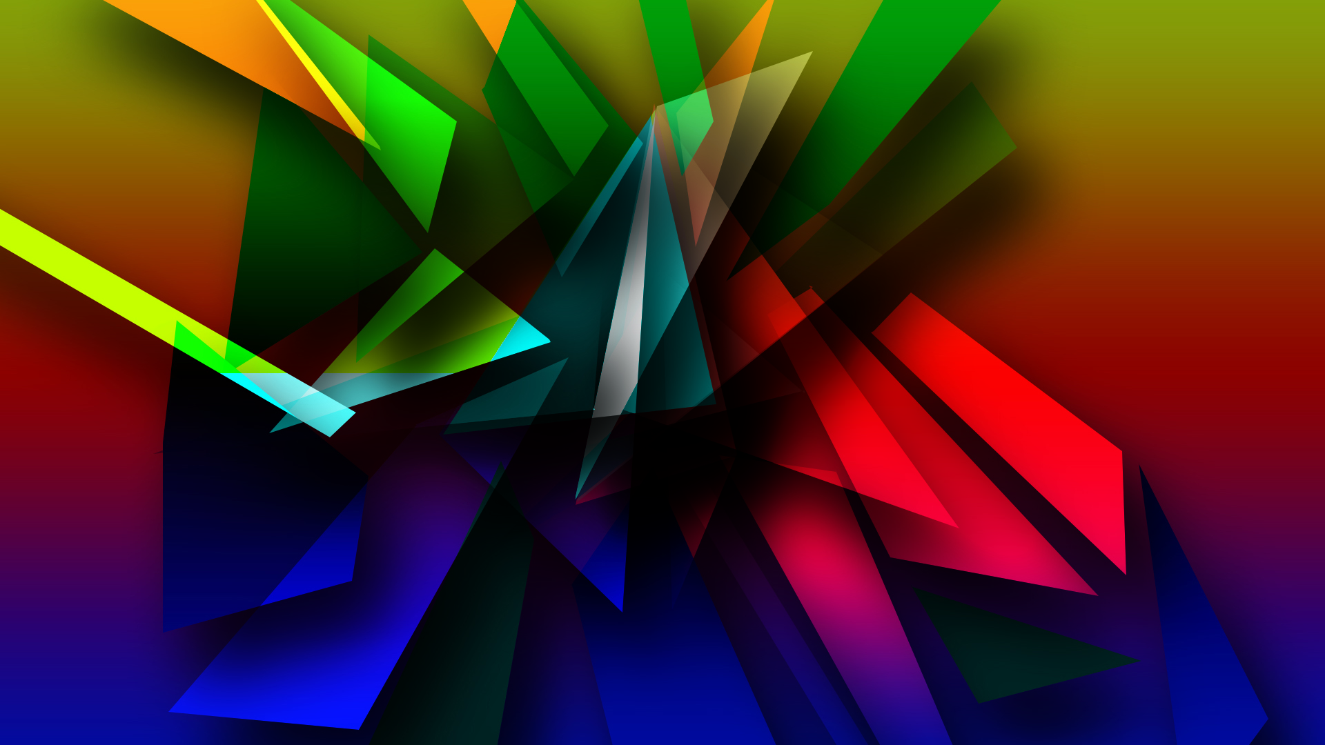 Multicolor Triangle HD Abstract