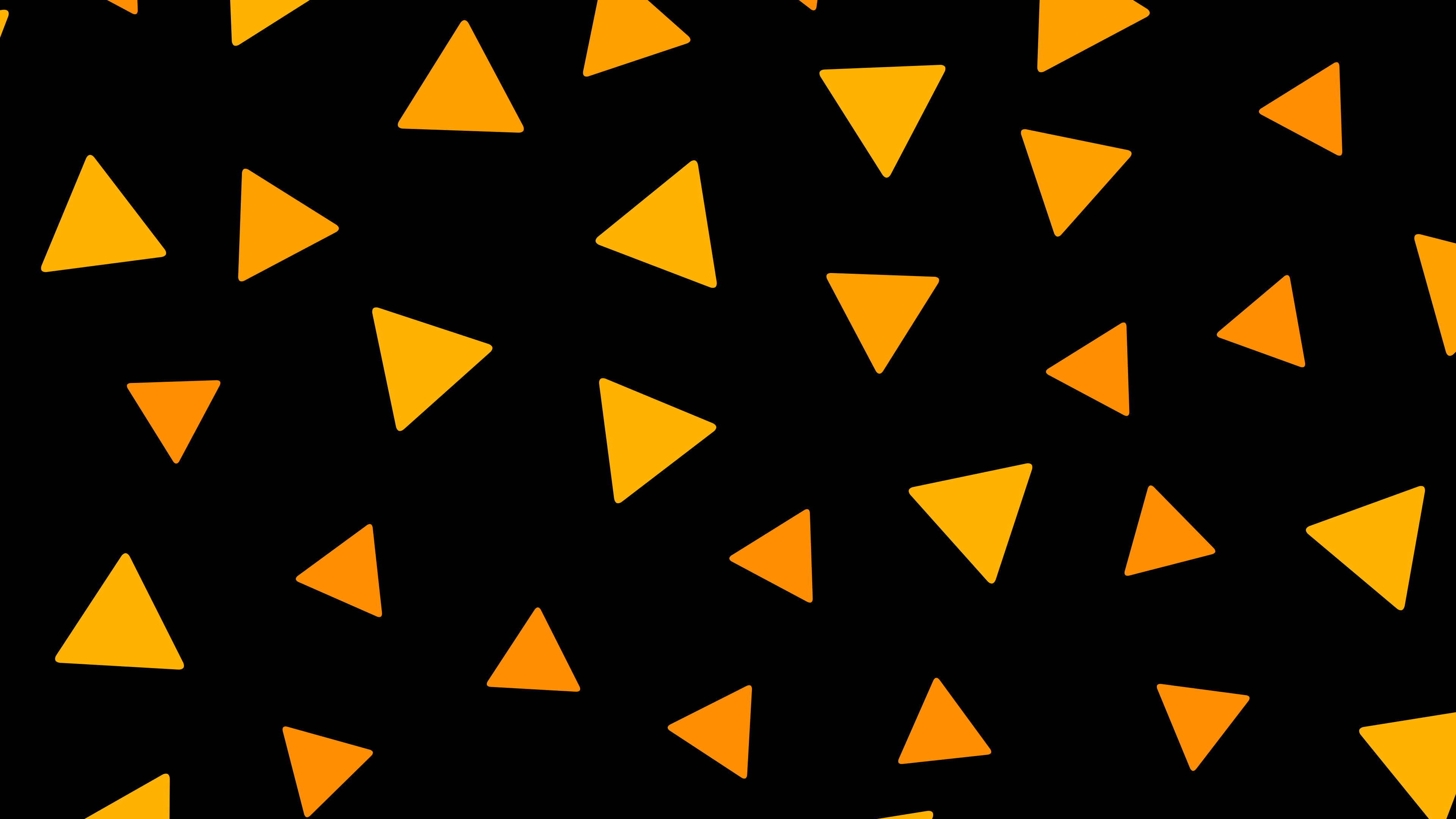 Yellow Triangle Minimalist Black Wallpaper K HD Abstract