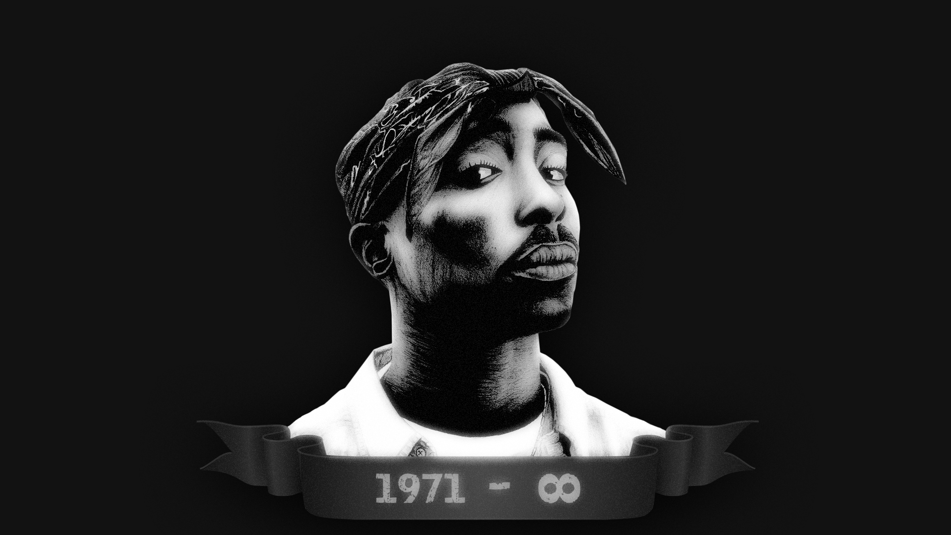 Pac Tupac In Black Wallpaper HD