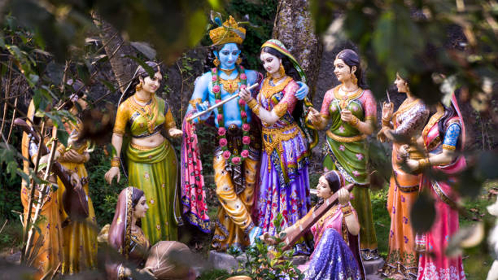 Radha Krishna Toys Blur Trees Wallpaper God HD Krishna