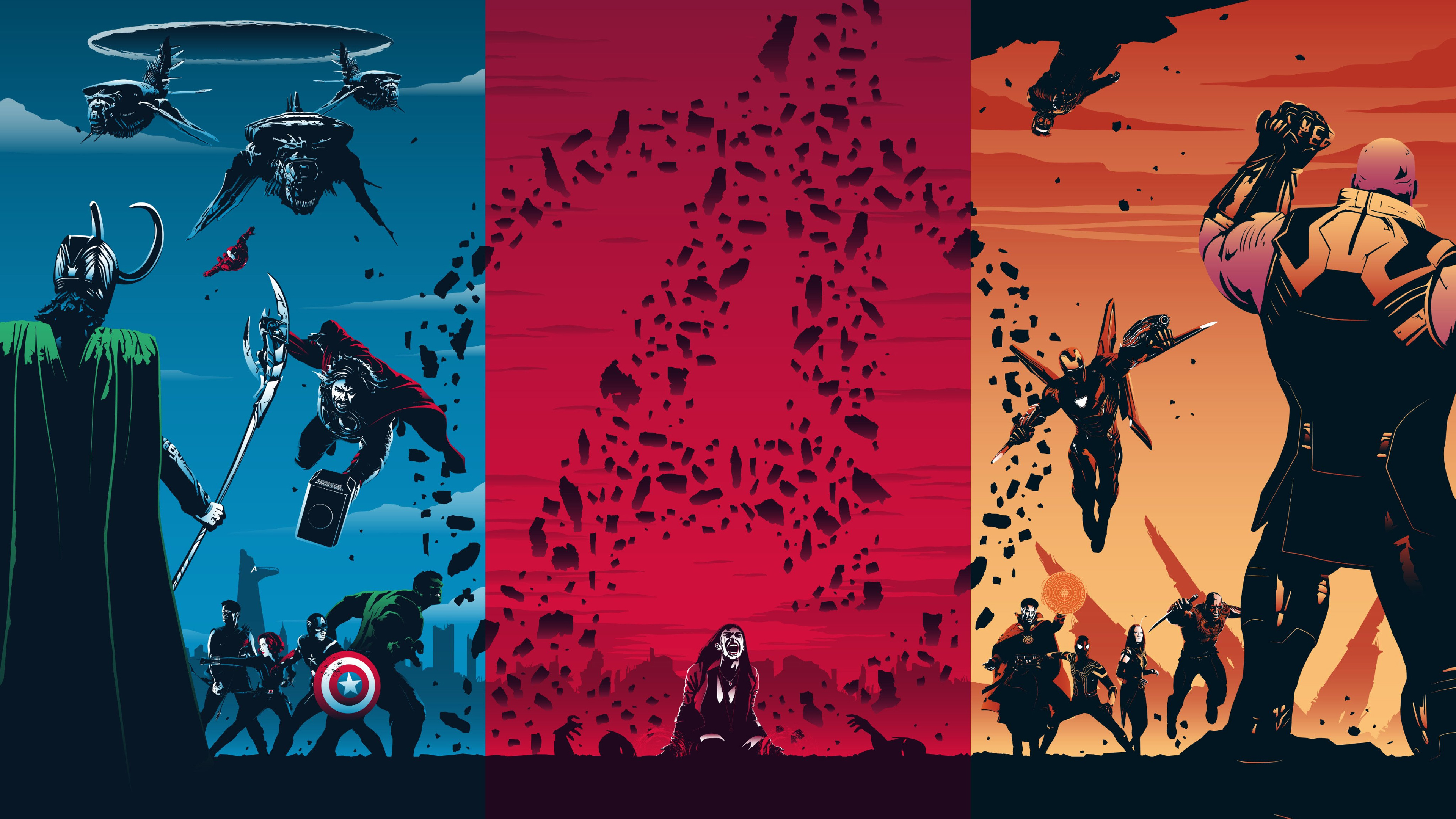 Loki Black Widow Captain America Doctor Strange Drax The Destroyer K HD Loki