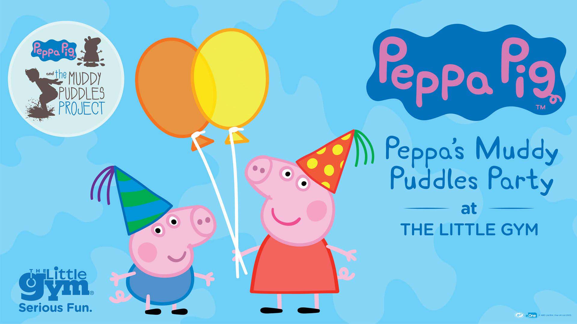 Peppa pig and george pig puddles party hd