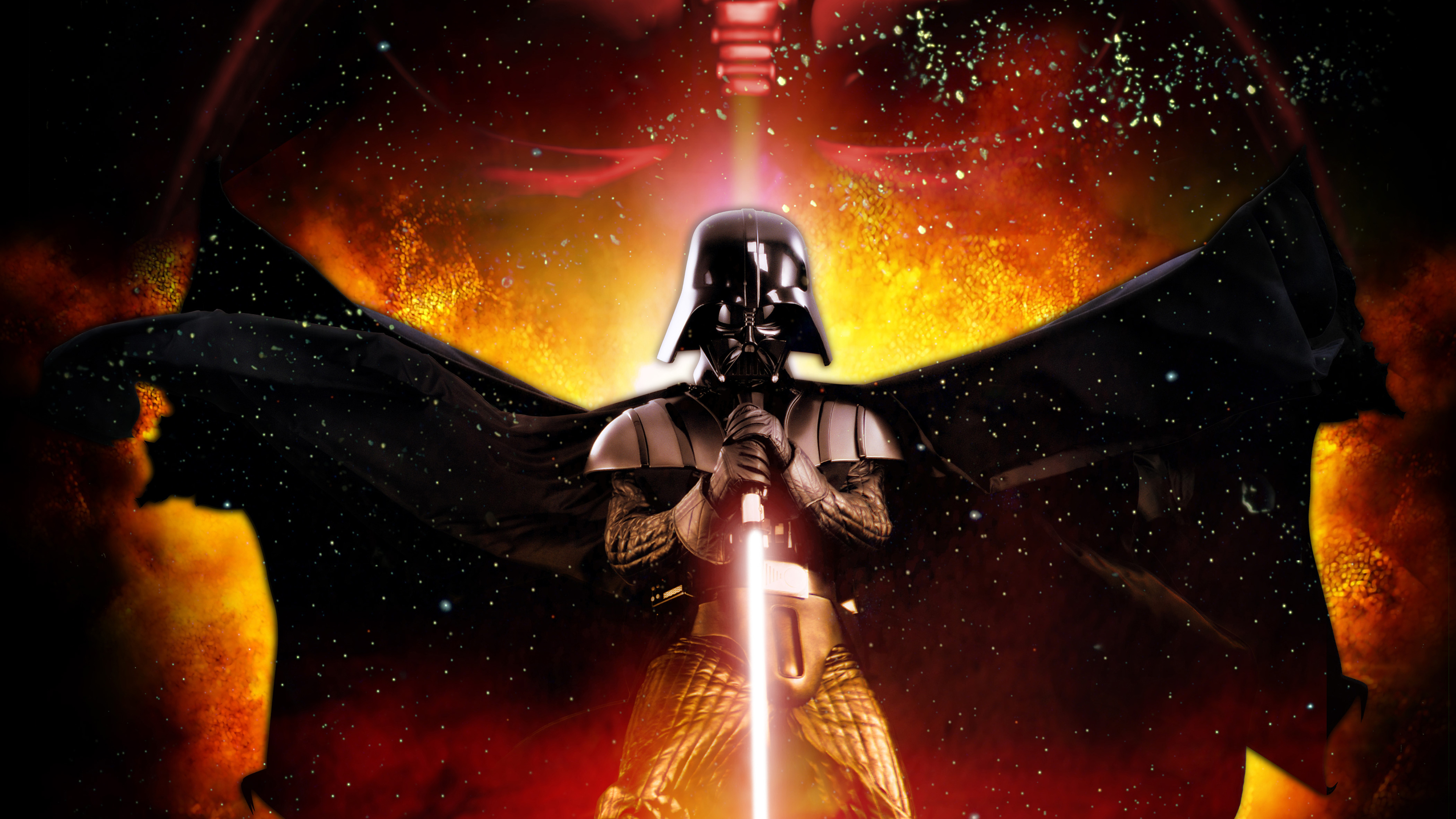 Darth Vader With Wings Lightsaber Sith In Light Wallpaper Star Wars K HD Darth Vader