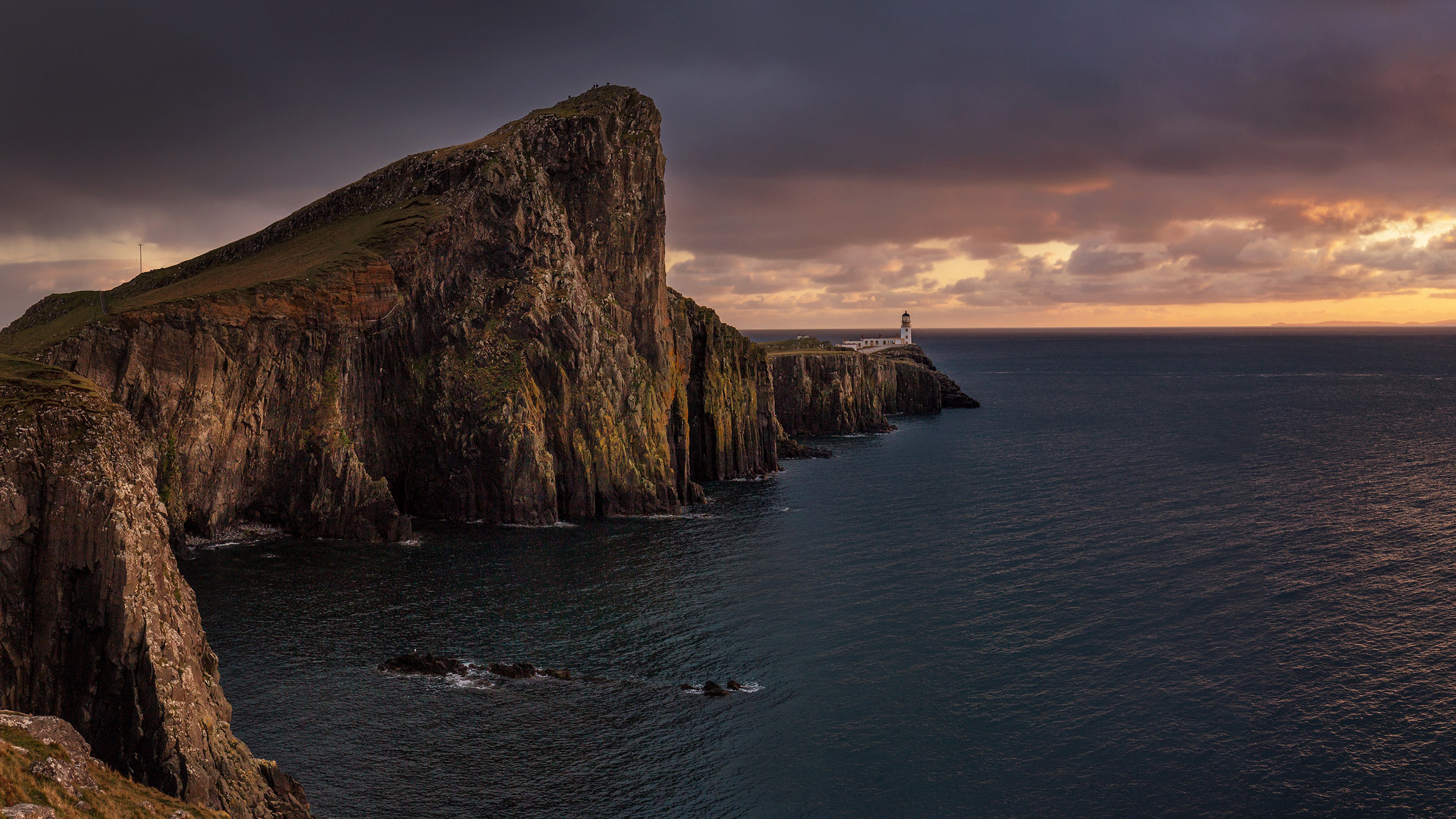 Neist Point Lighthouse, Isle Of Skye, Scotland United Kingdom HD Travel