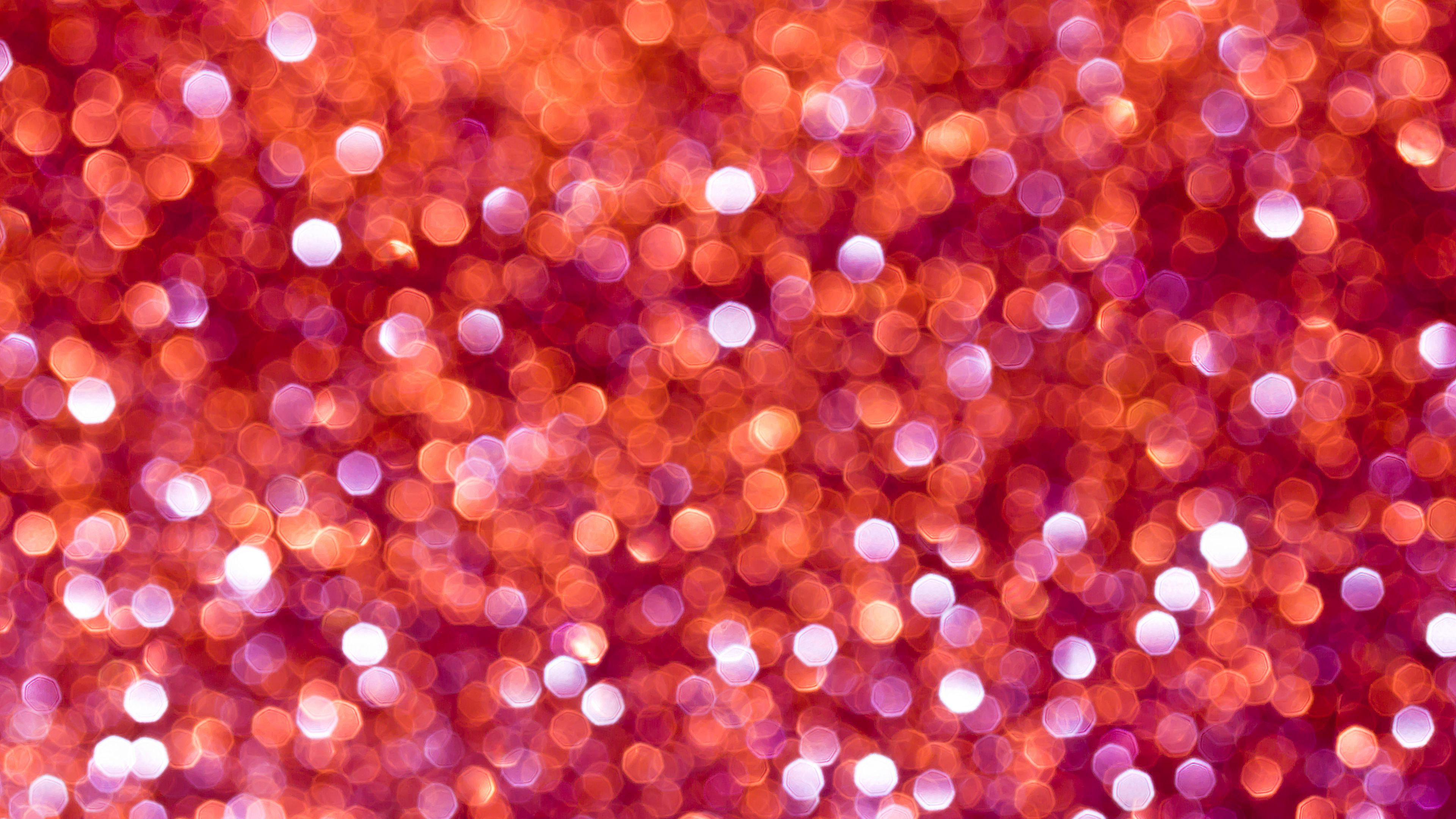 Orange Pink Glare Bokeh Circles K HD Glitter