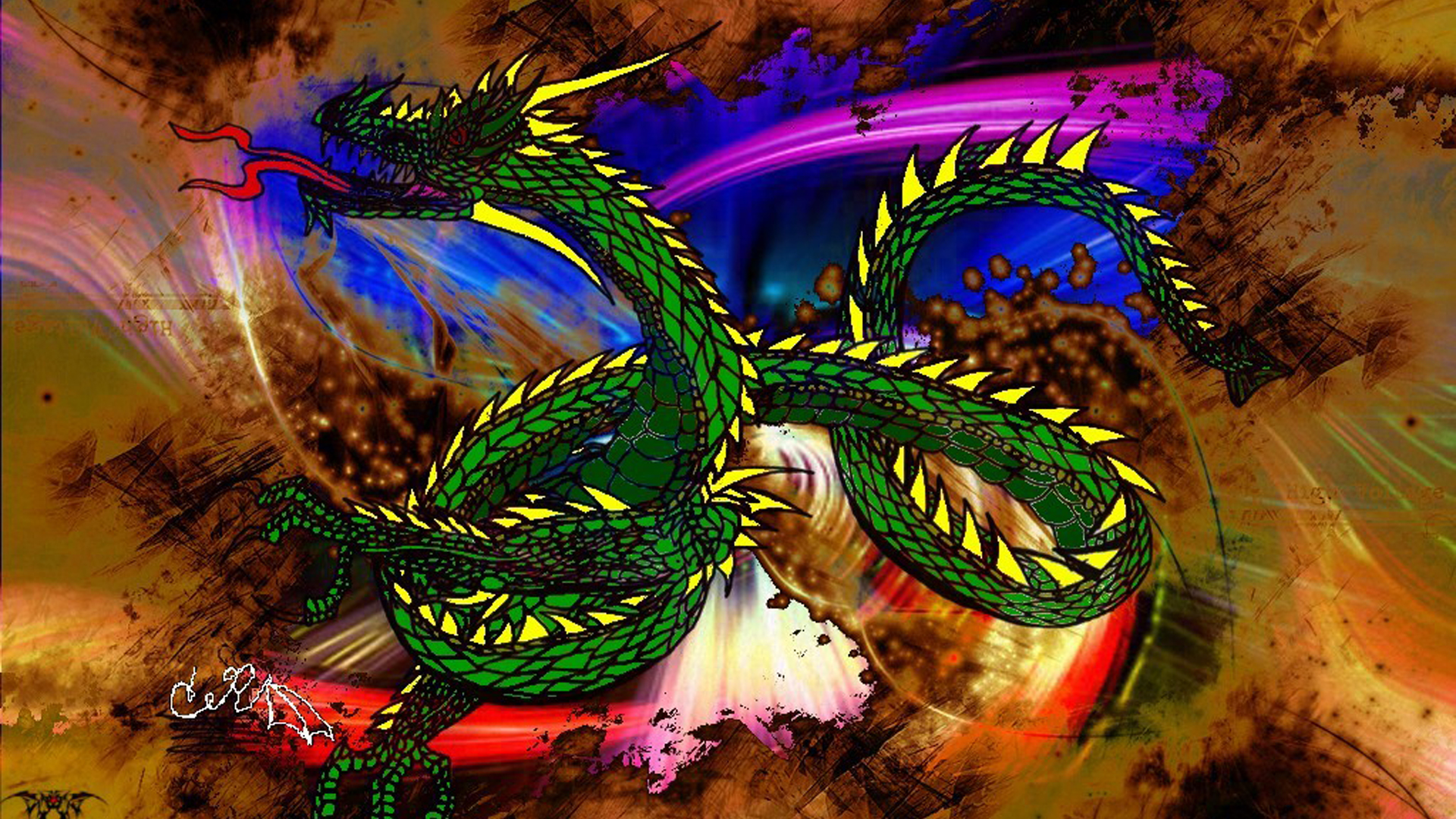 Green Dragon Trippy HD Trippy