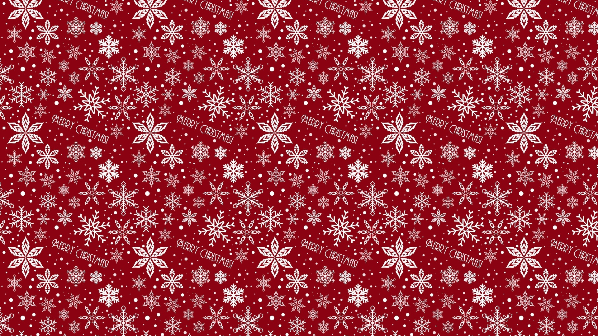 Red Snowflake Merry Christmas Pattern HD Snowflake