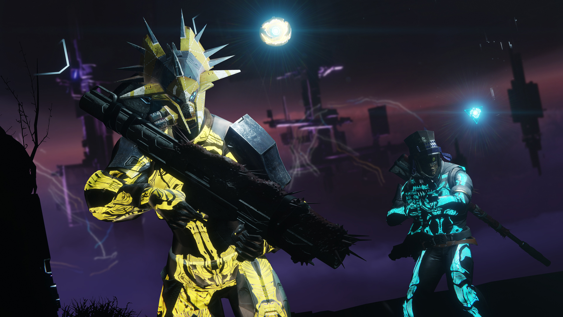 Destiny Shadowkeep Green And Yellow Color Fighters With Guns HD