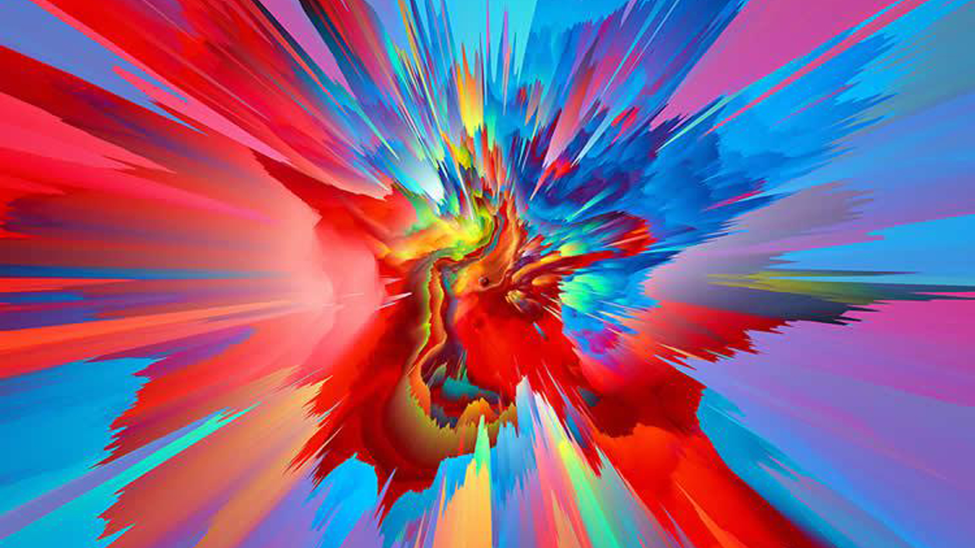 Colorful Dark Paint Splash Abstraction HD Abstract