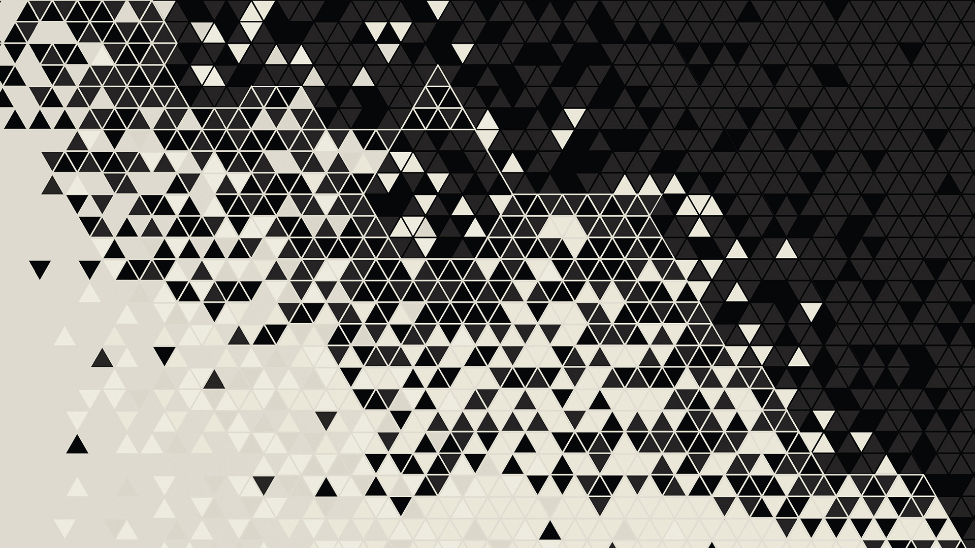 Black And White Triangle HD Abstract