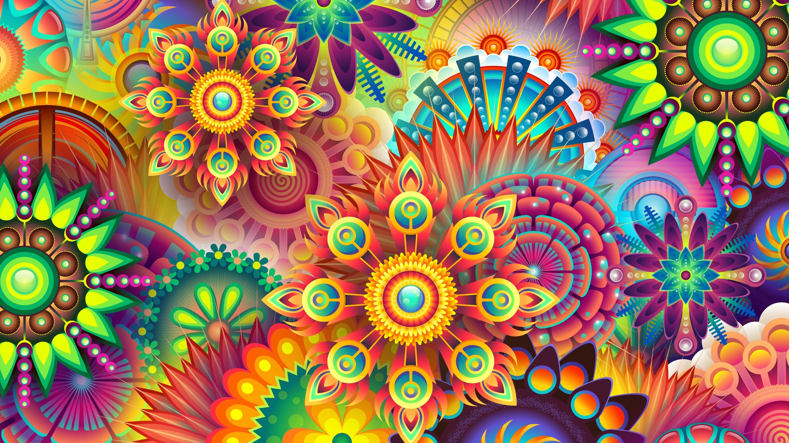 Colorful Flower Art HD Abstract