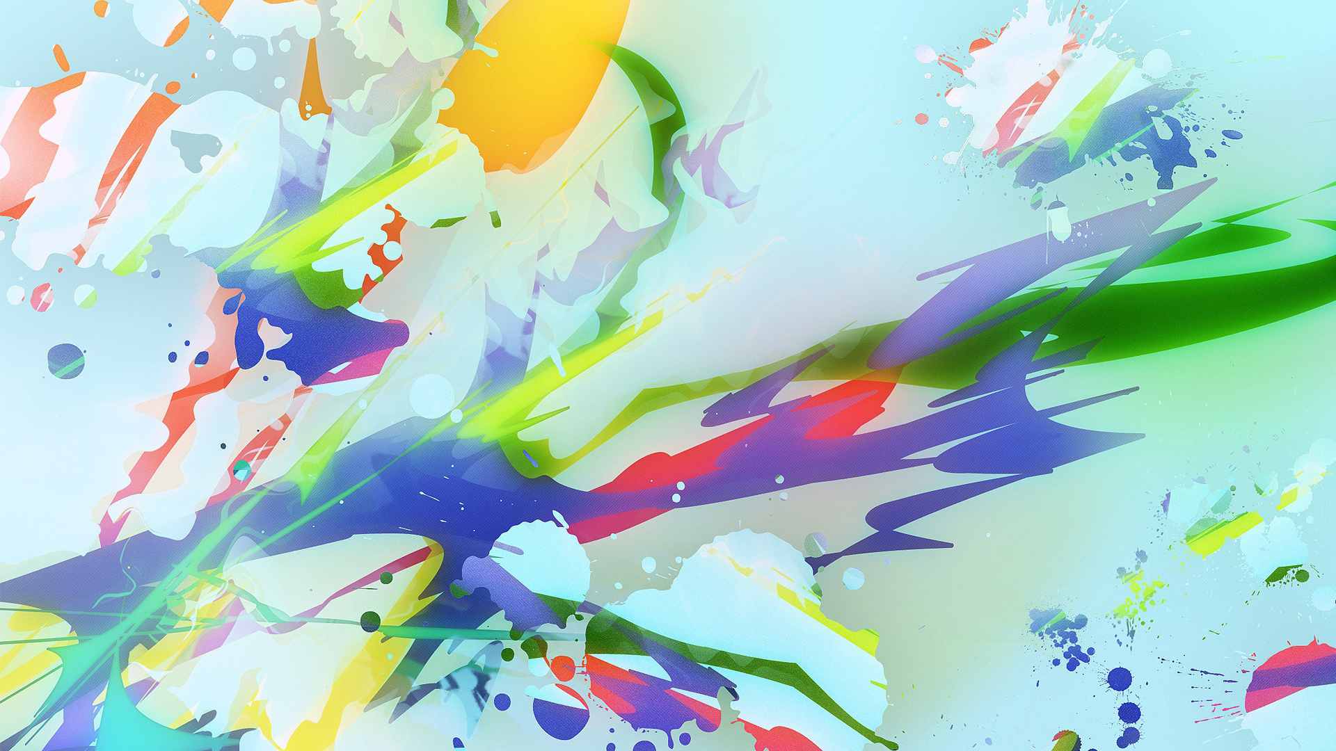 Variegated Paint Splash Colors HD Abstract