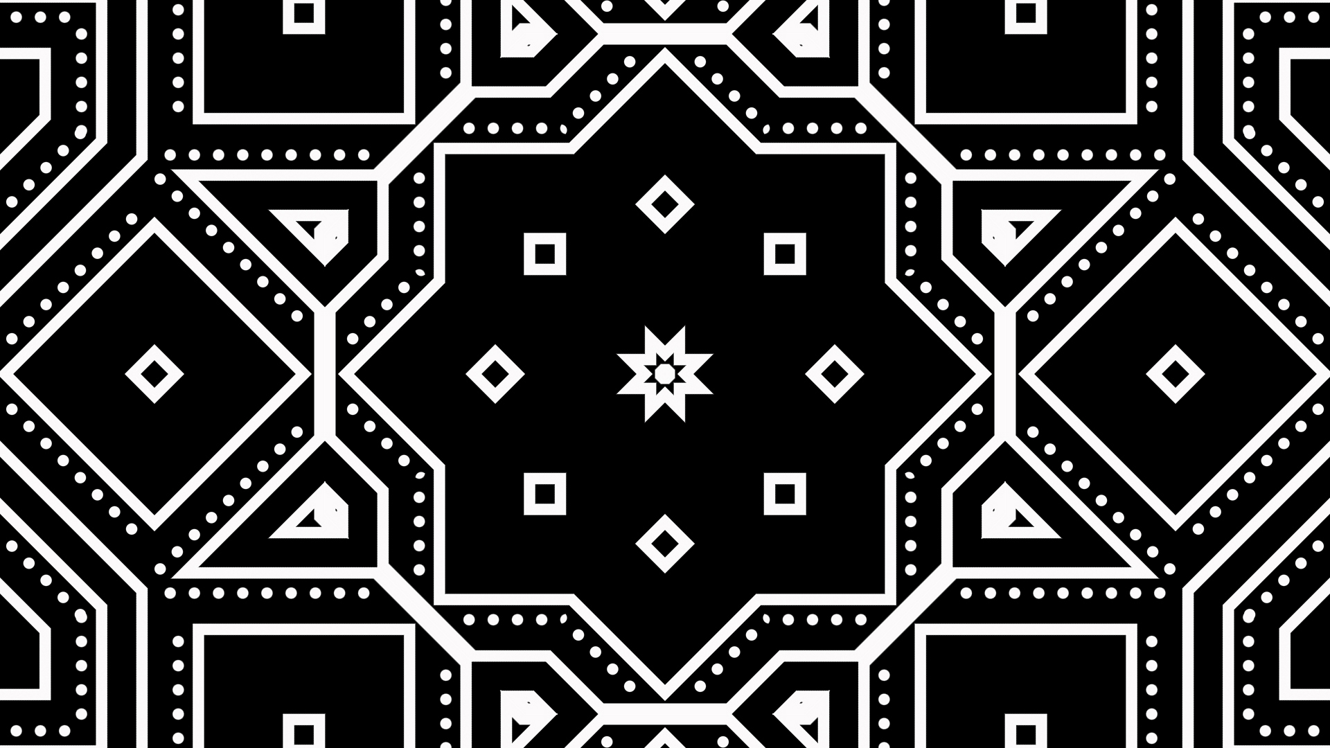 White Black Shapes Digital Art Dots Geometry HD Abstract
