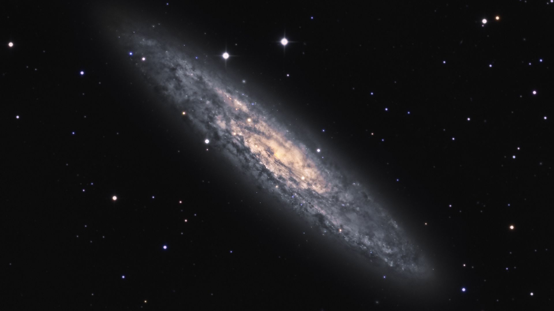 Glare Stars Galaxy Black Sky Nighttime HD Space