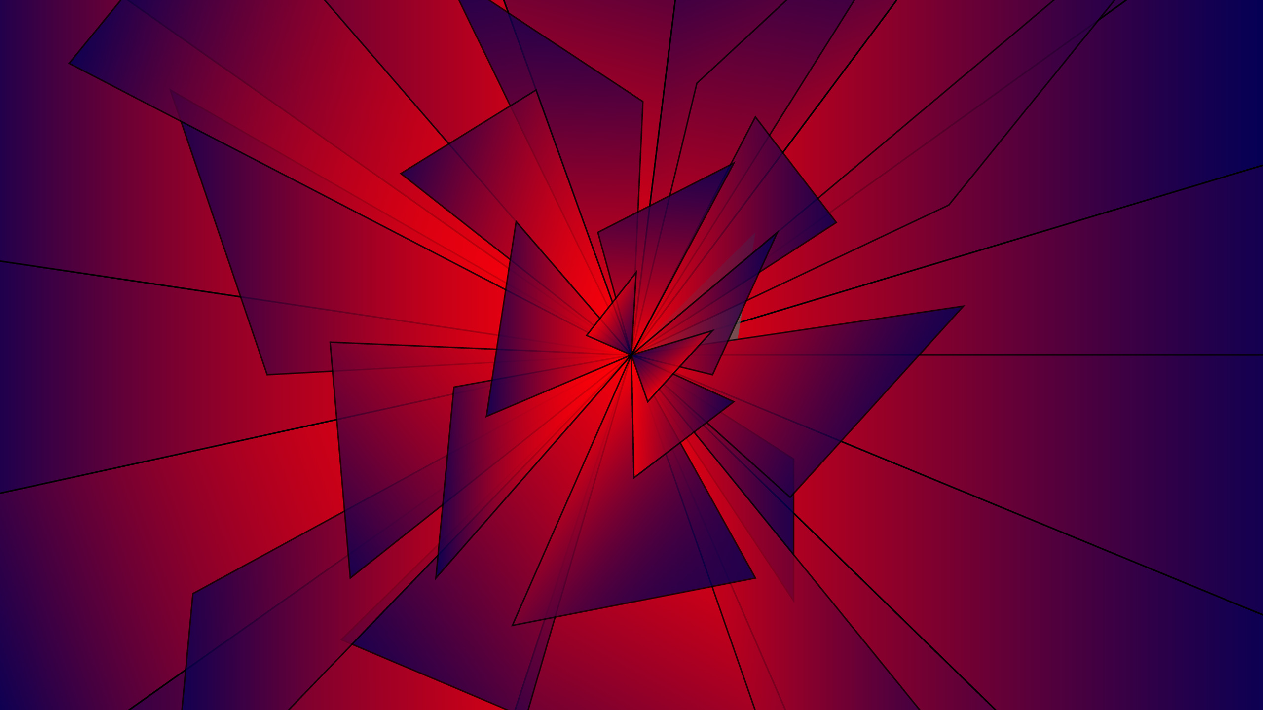 Red Blue Digital Art Geometry Shapes Pattern HD Abstract