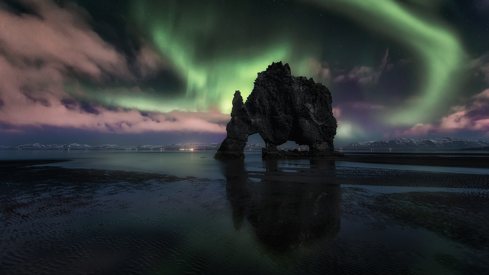 Aurora Borealis Hvitserkur Night HD Nature