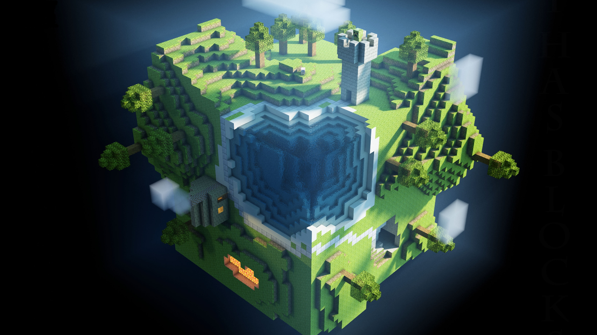 Minecraft Planet Cubes HD Minecraft