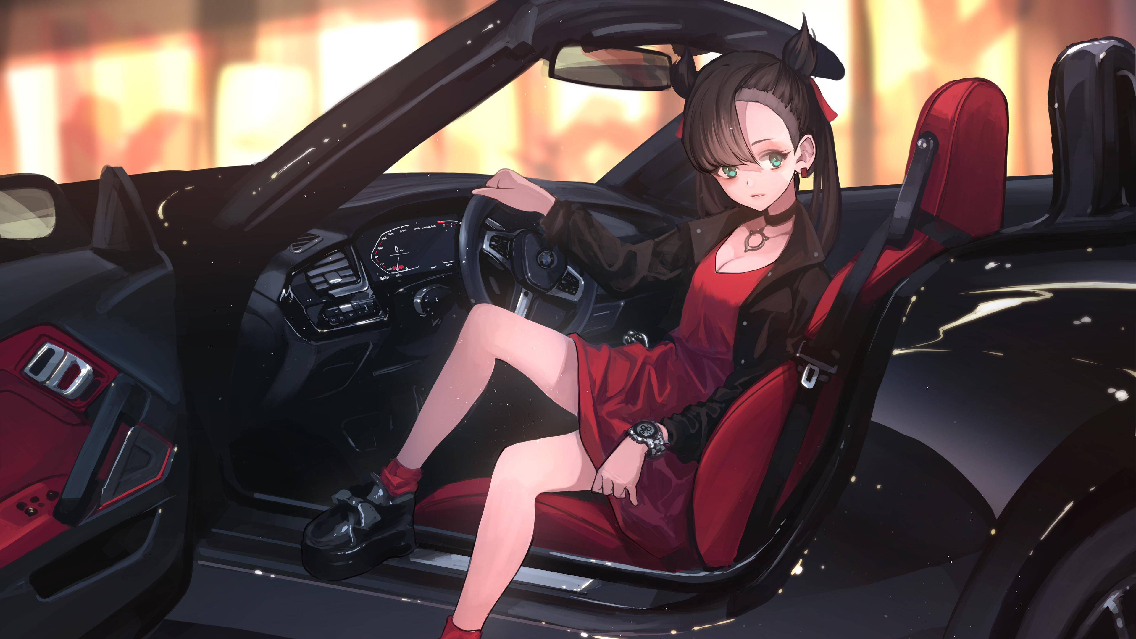 Girl Marnie Is Sittng In Car K HD Pokemon Sword And Shield