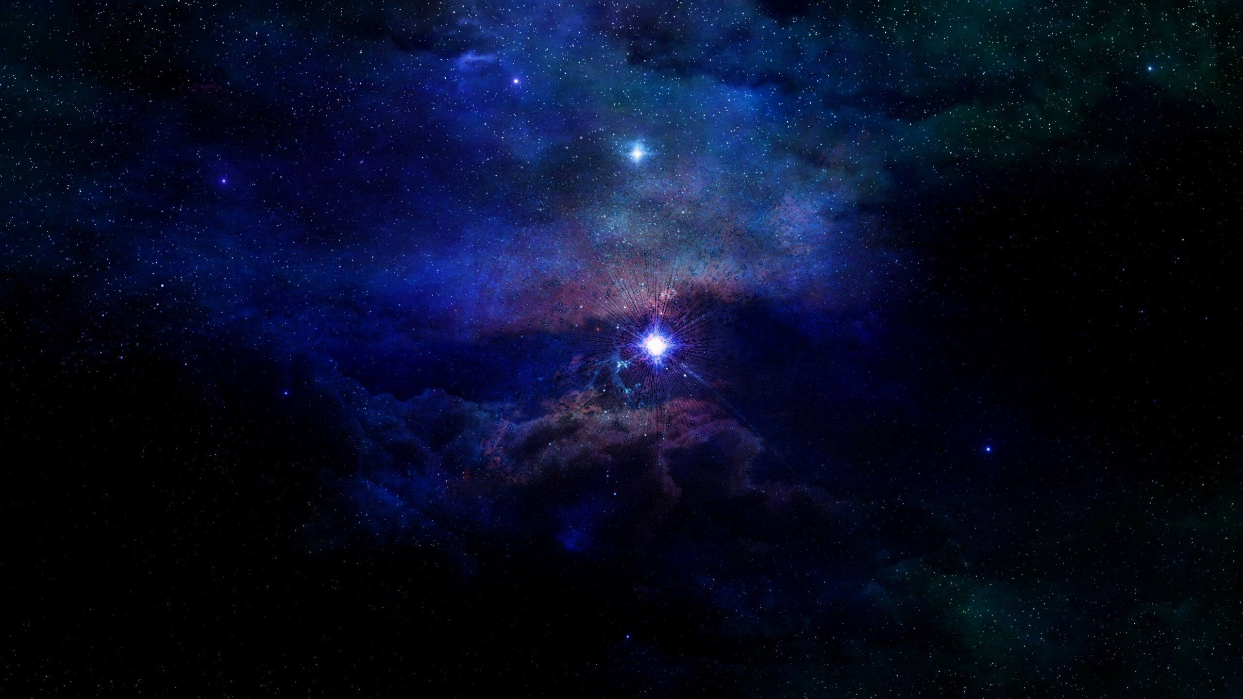 Blue Starry Sky Stars Space Black Wallpaper K HD Space