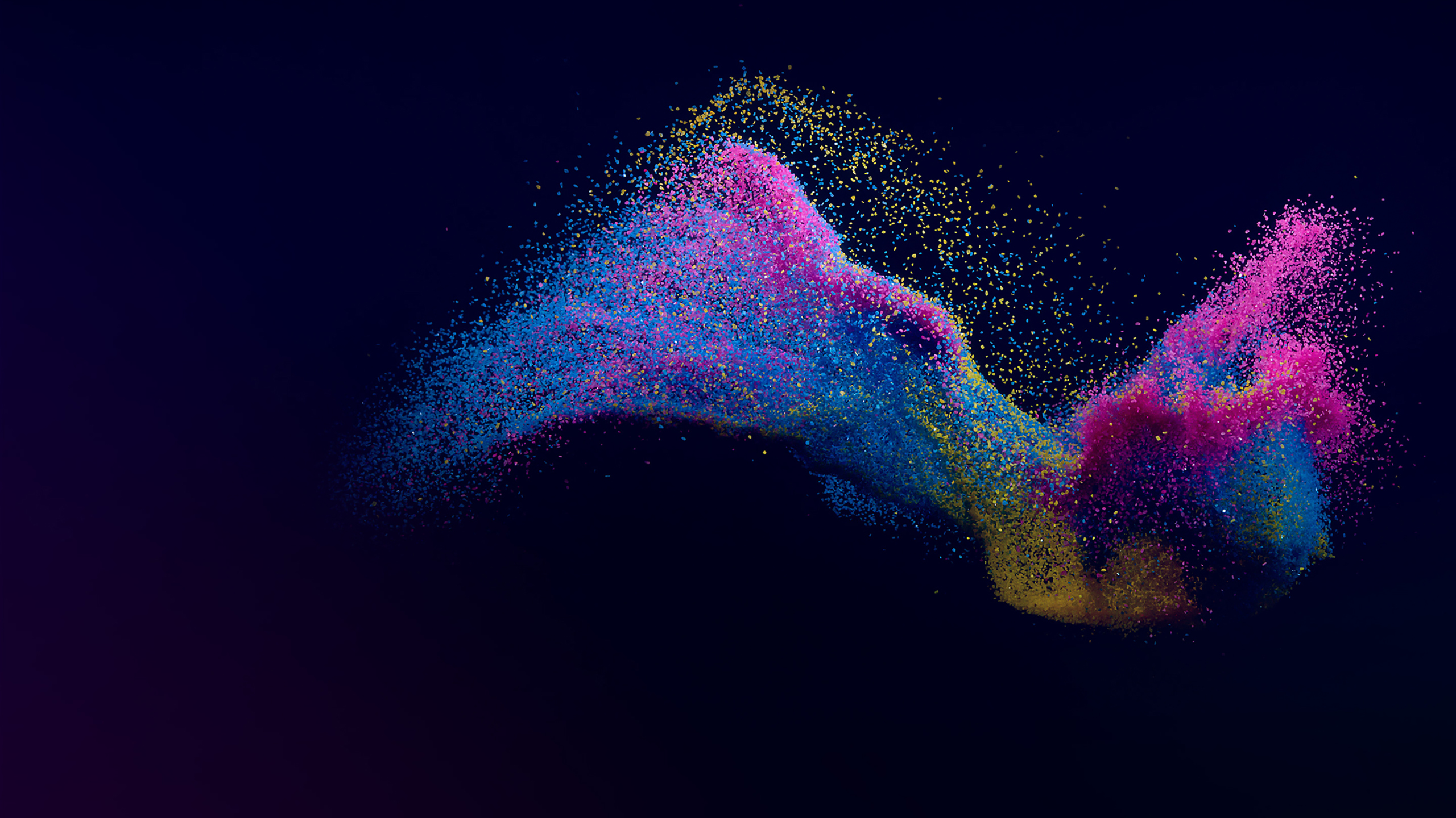 Flying Colorful Particles