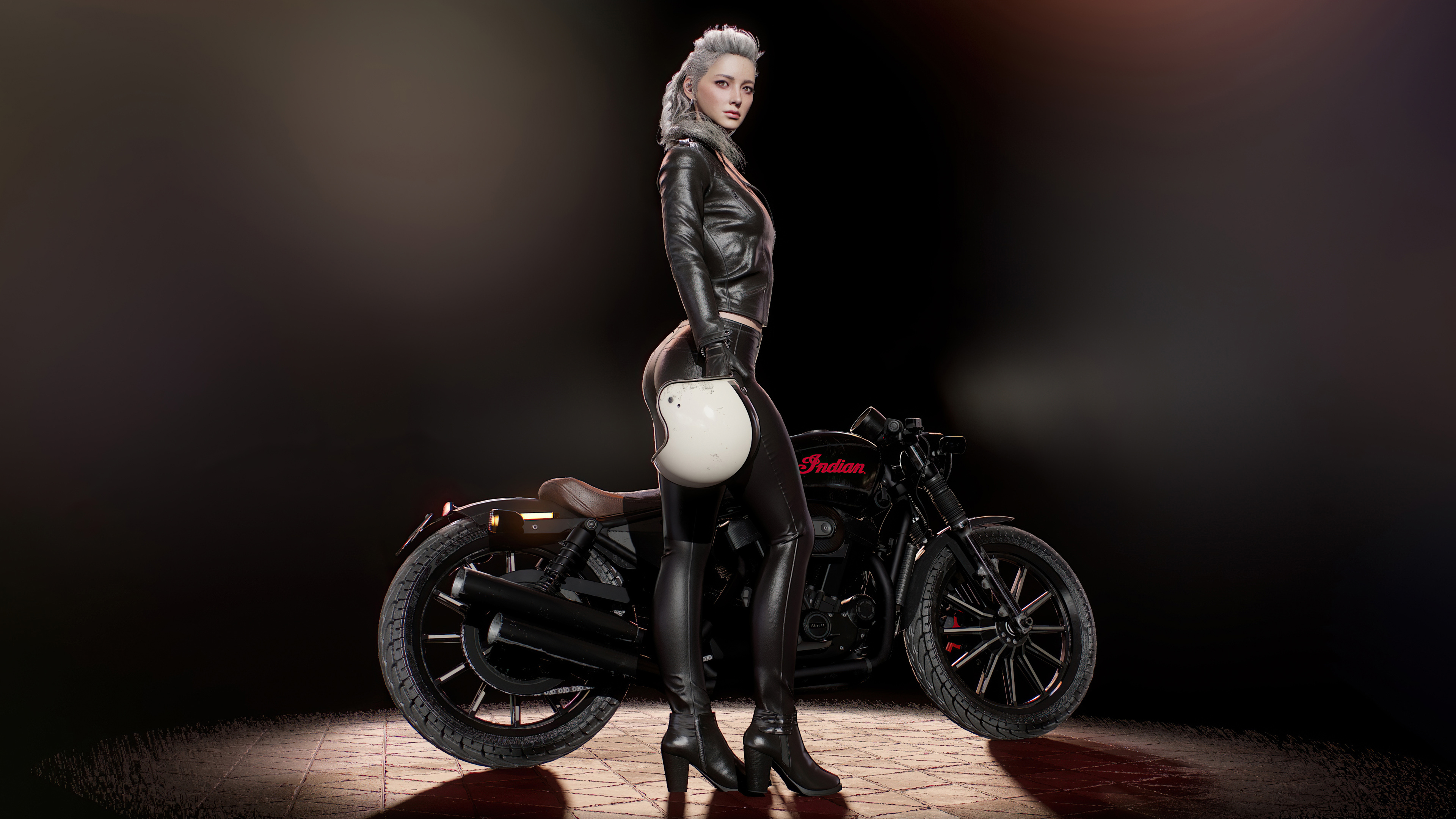 Girl With Harley Davidson K HD