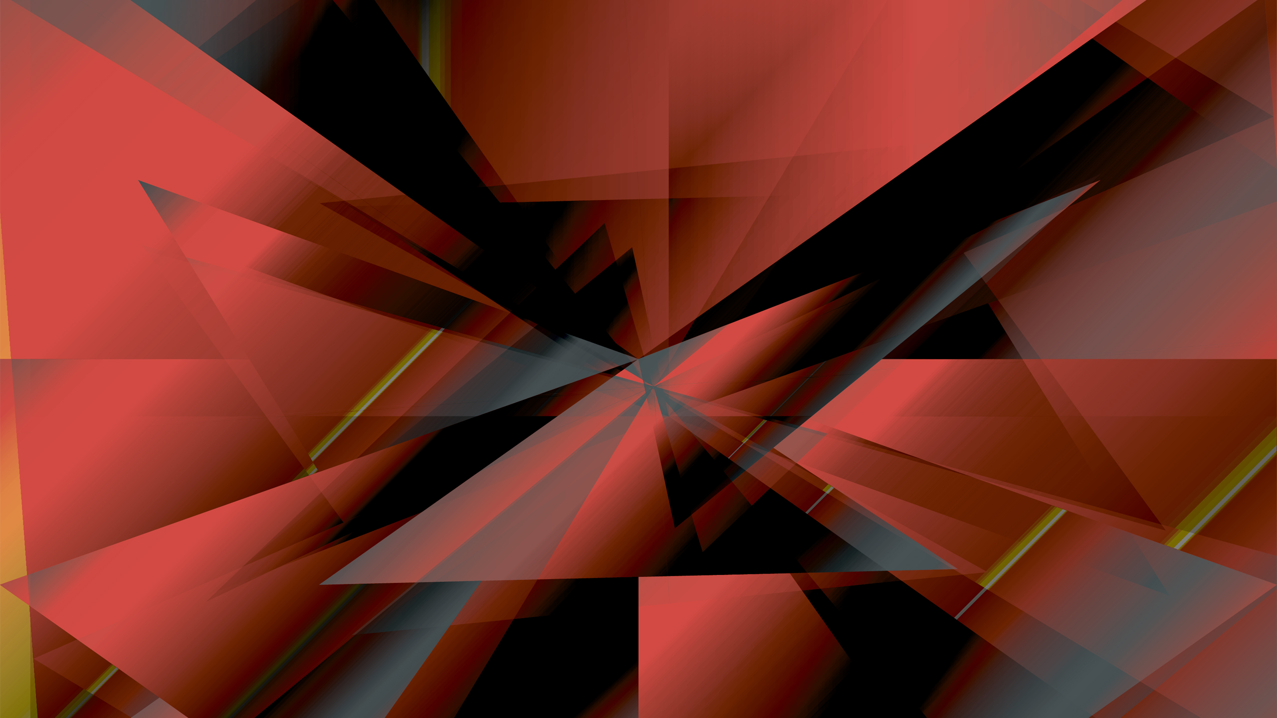 Digital Art Geometry Red Shape HD Abstract
