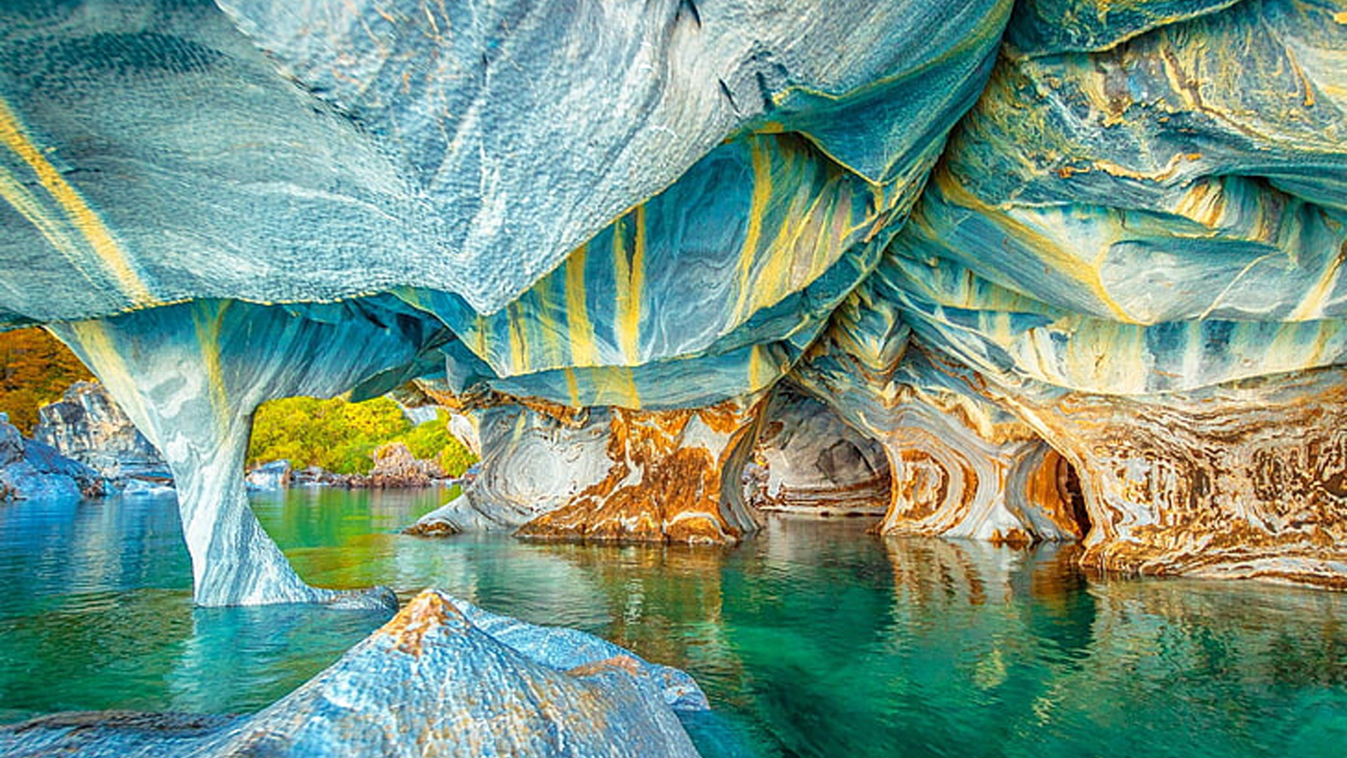 Beautiful Cave Lake Reflection On Water HD Nature