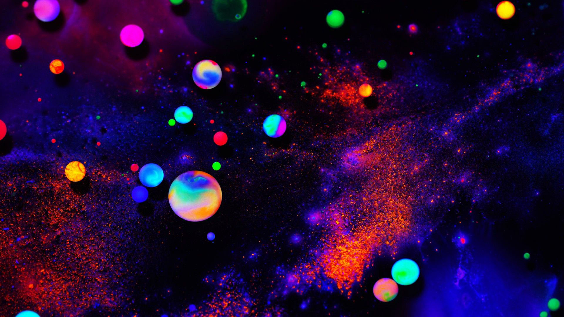 Colorful Neon Dots Rounds HD Neon