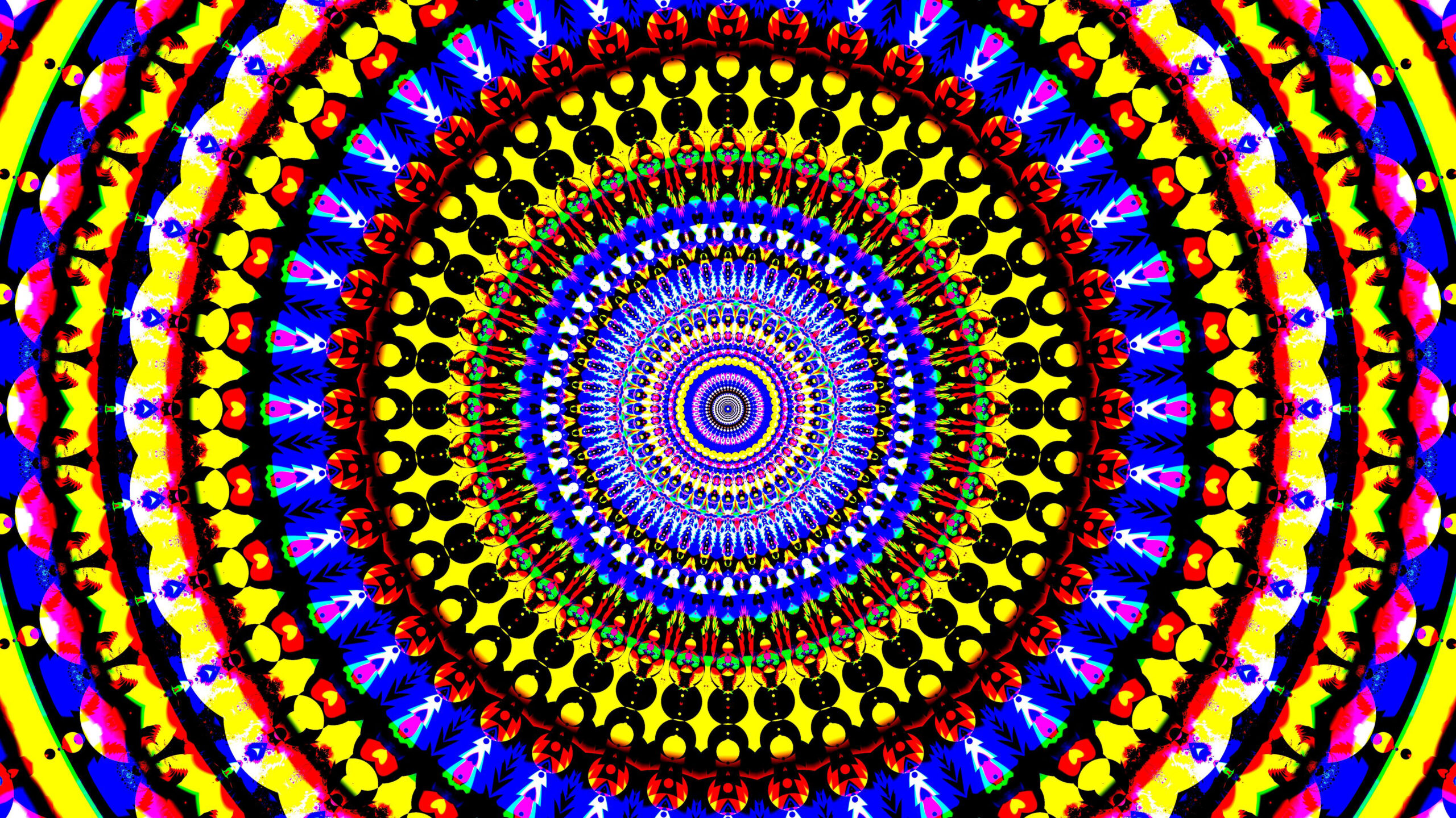 Colorful Circles Fractal Shapes Pattern K HD Abstract
