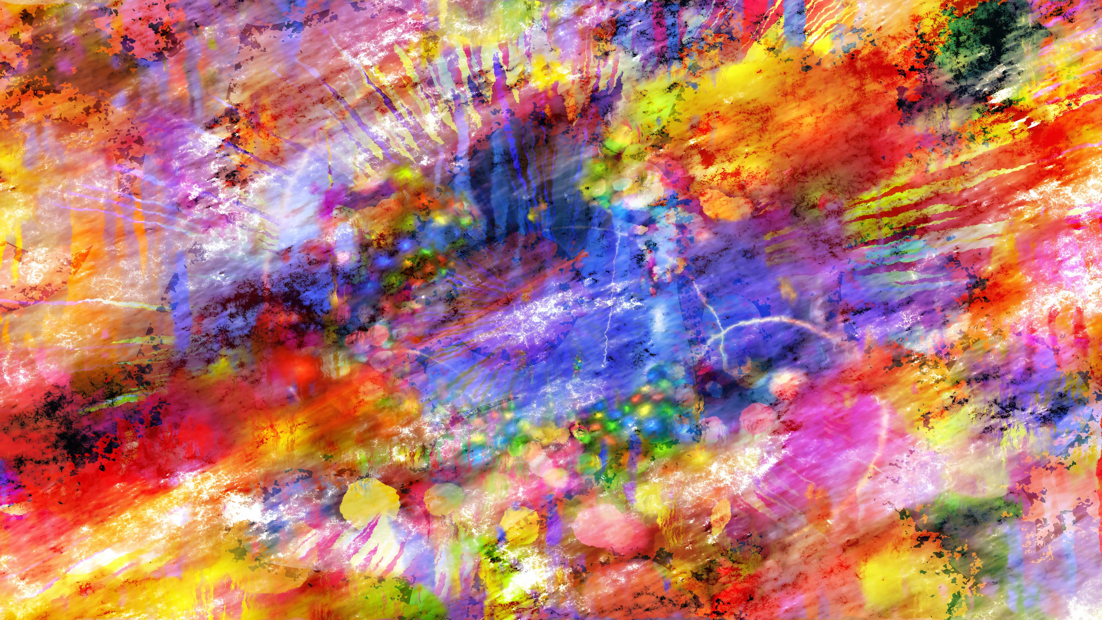 Colorful Paint Splash Stains Abstraction K HD Abstract