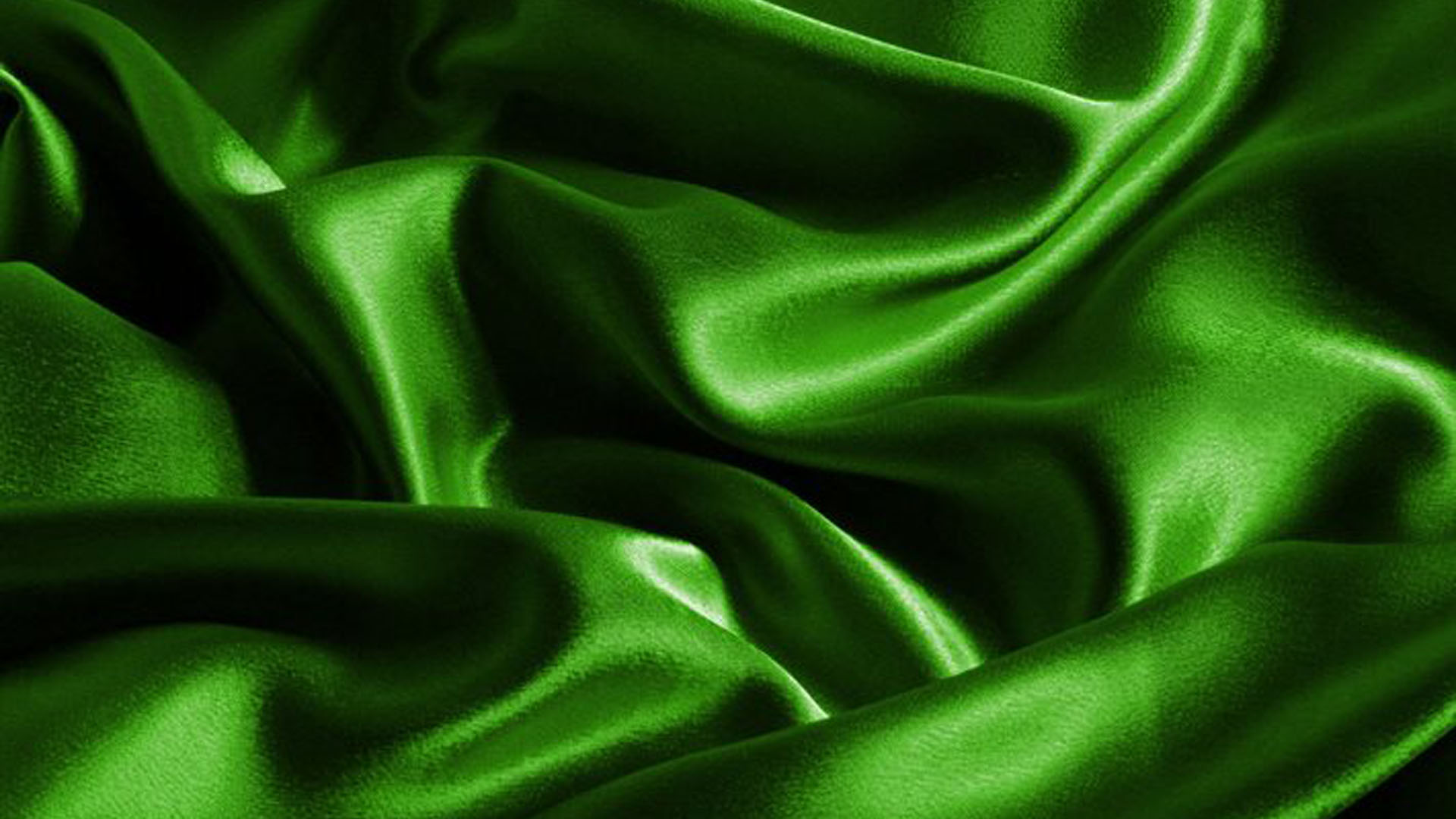 Wavy Dark Green Silk Satin Texture Wallpaper HD Silk