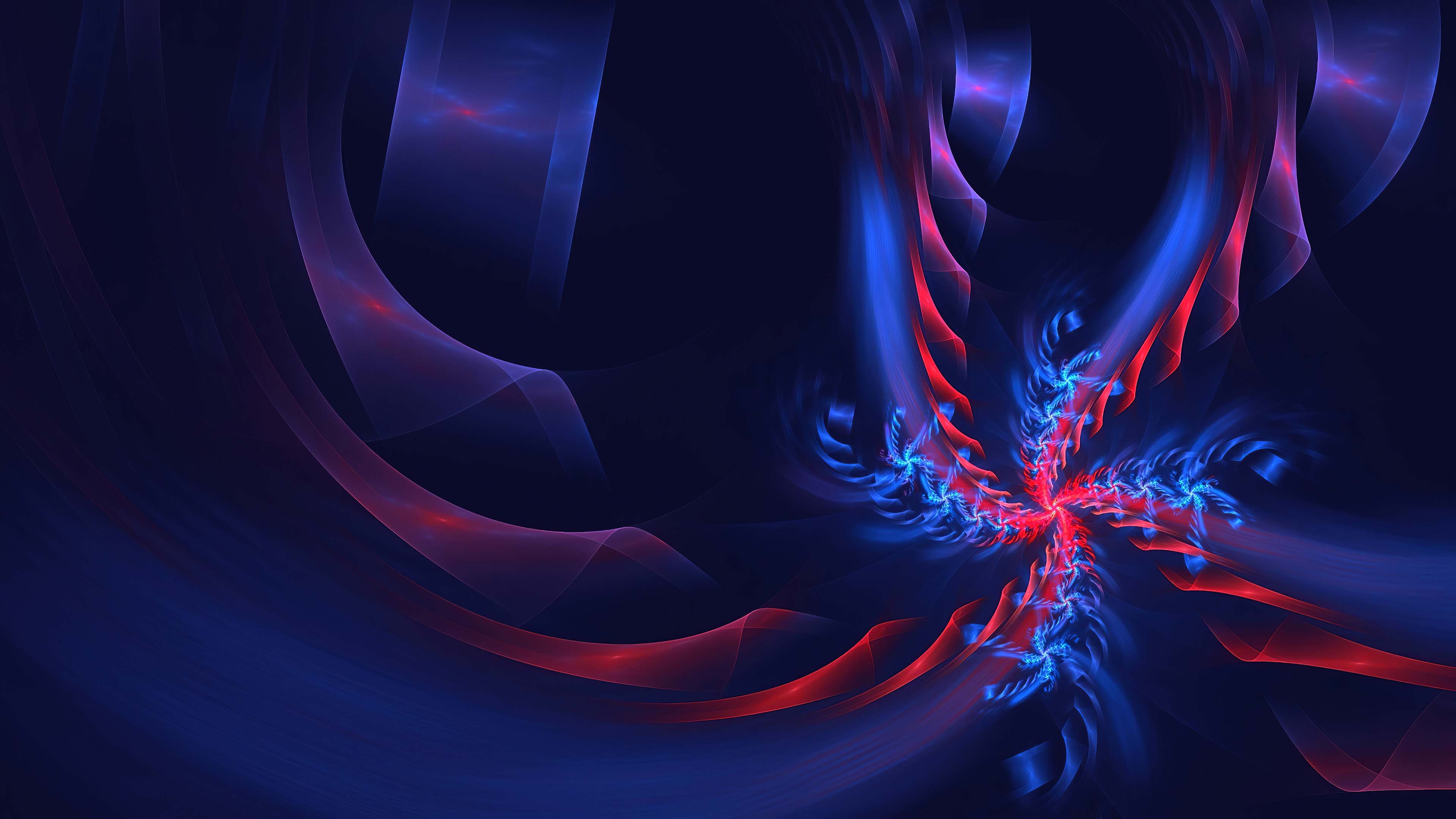 Blue Red Fractal K HD Abstract