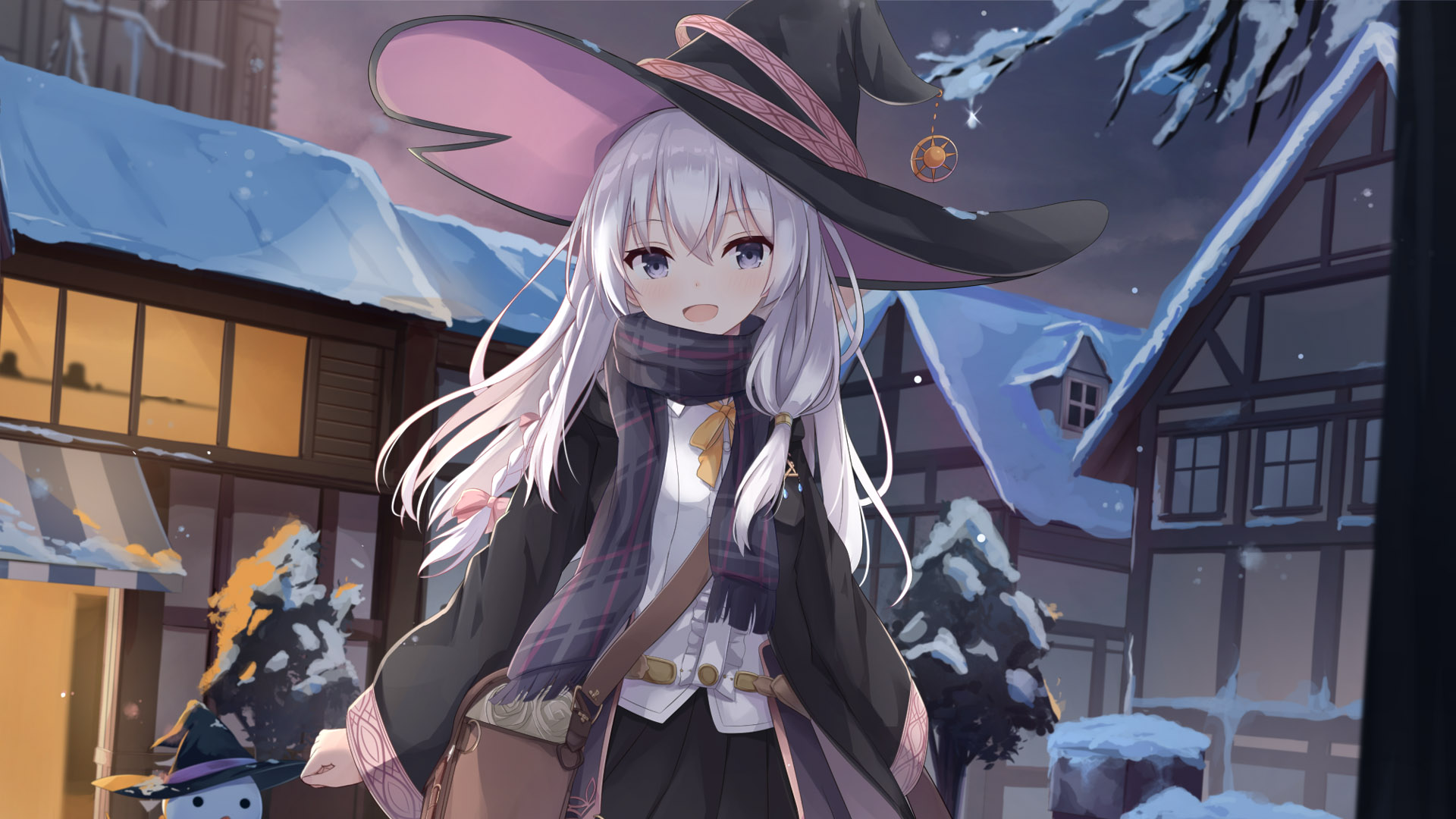 White Hair Girl With Big Hat HD Girl
