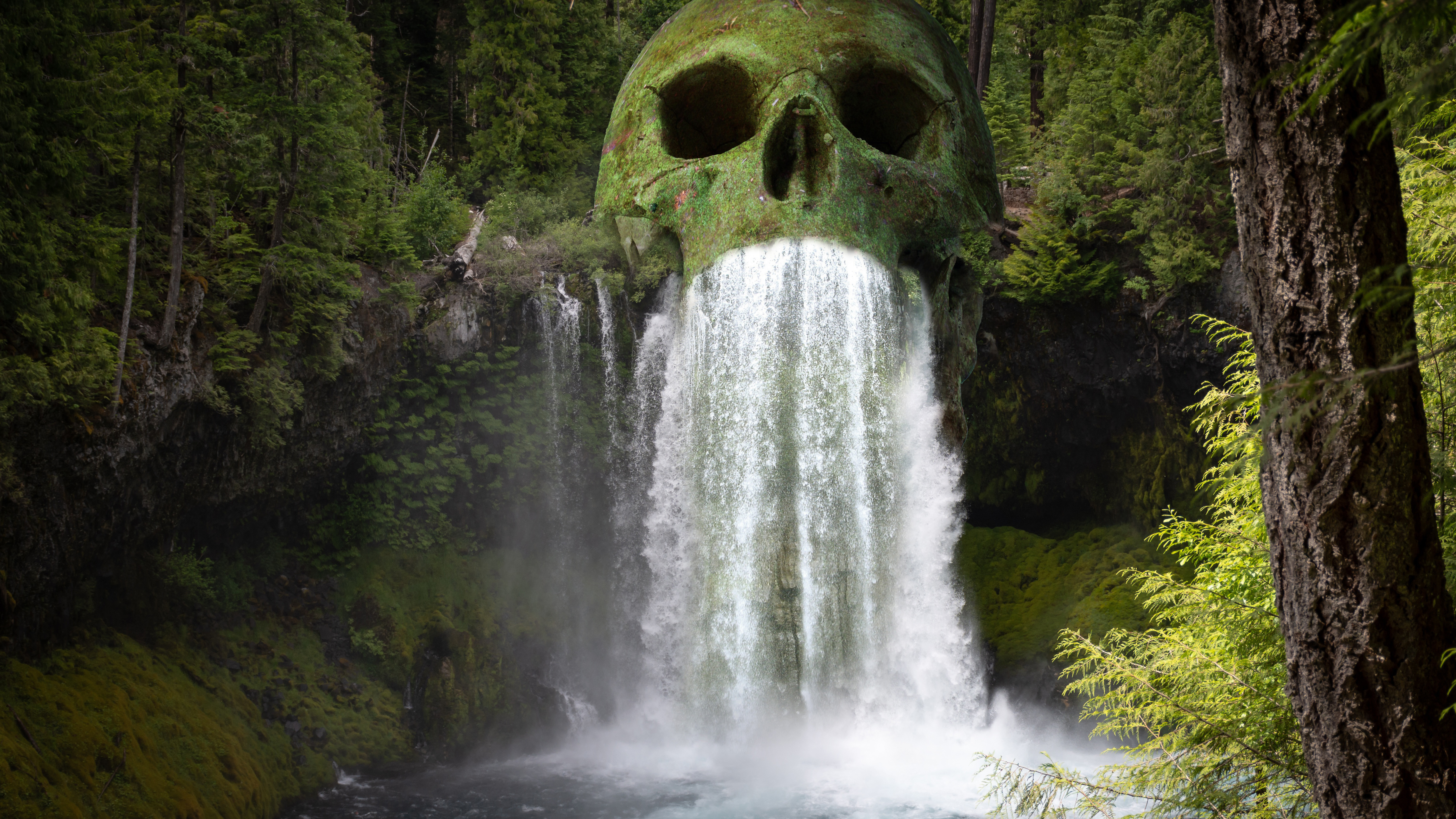 Mystic Skull Waterfall Forest K K