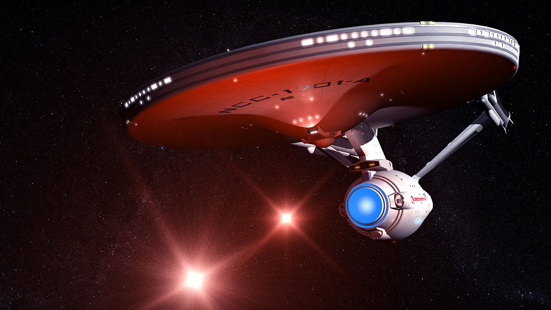 Enterprise Star Trek With Black Sky And Stars Wallpaper HD Star Trek