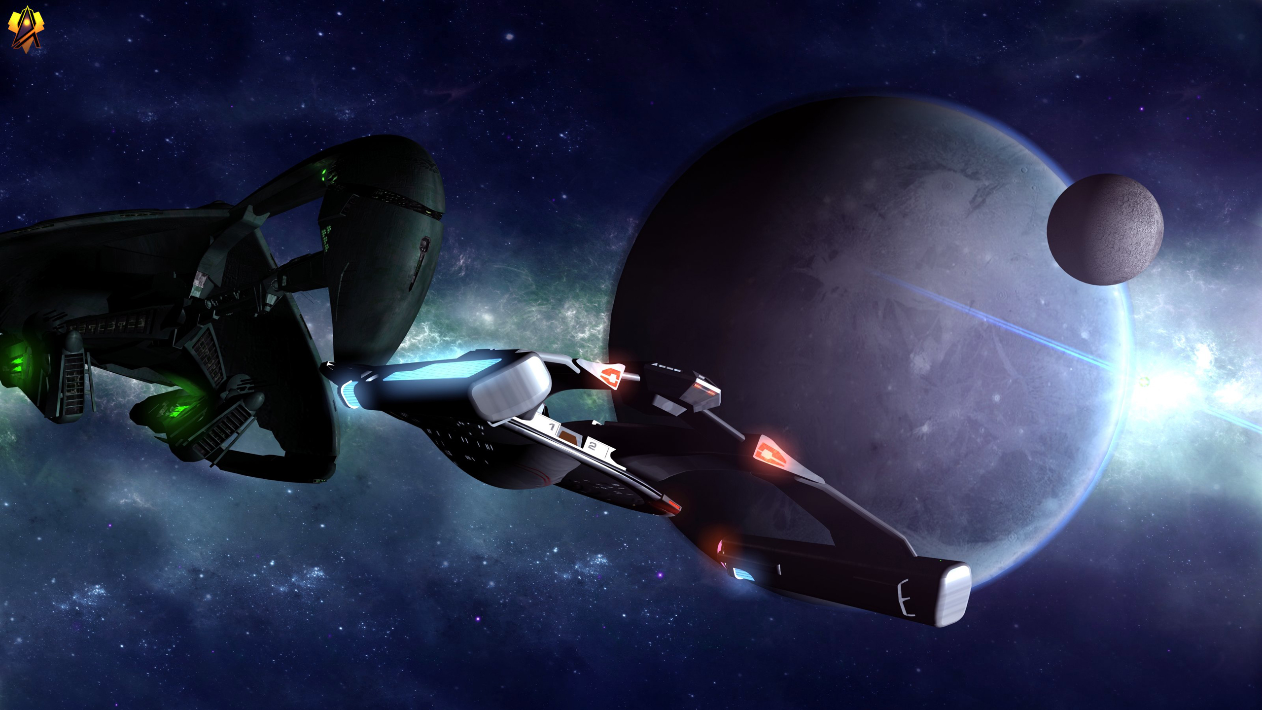 CGI Spaceship And Planets HD Star Trek