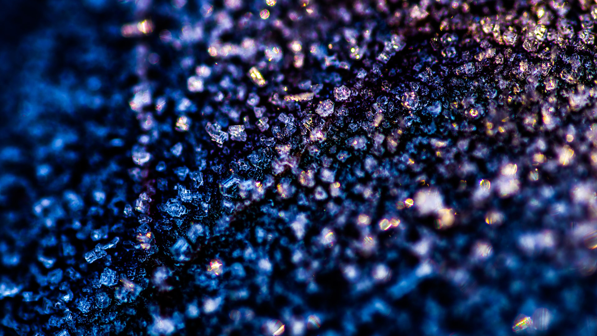 Closeup View Of Blue Stones Glare Glitter HD Glitter