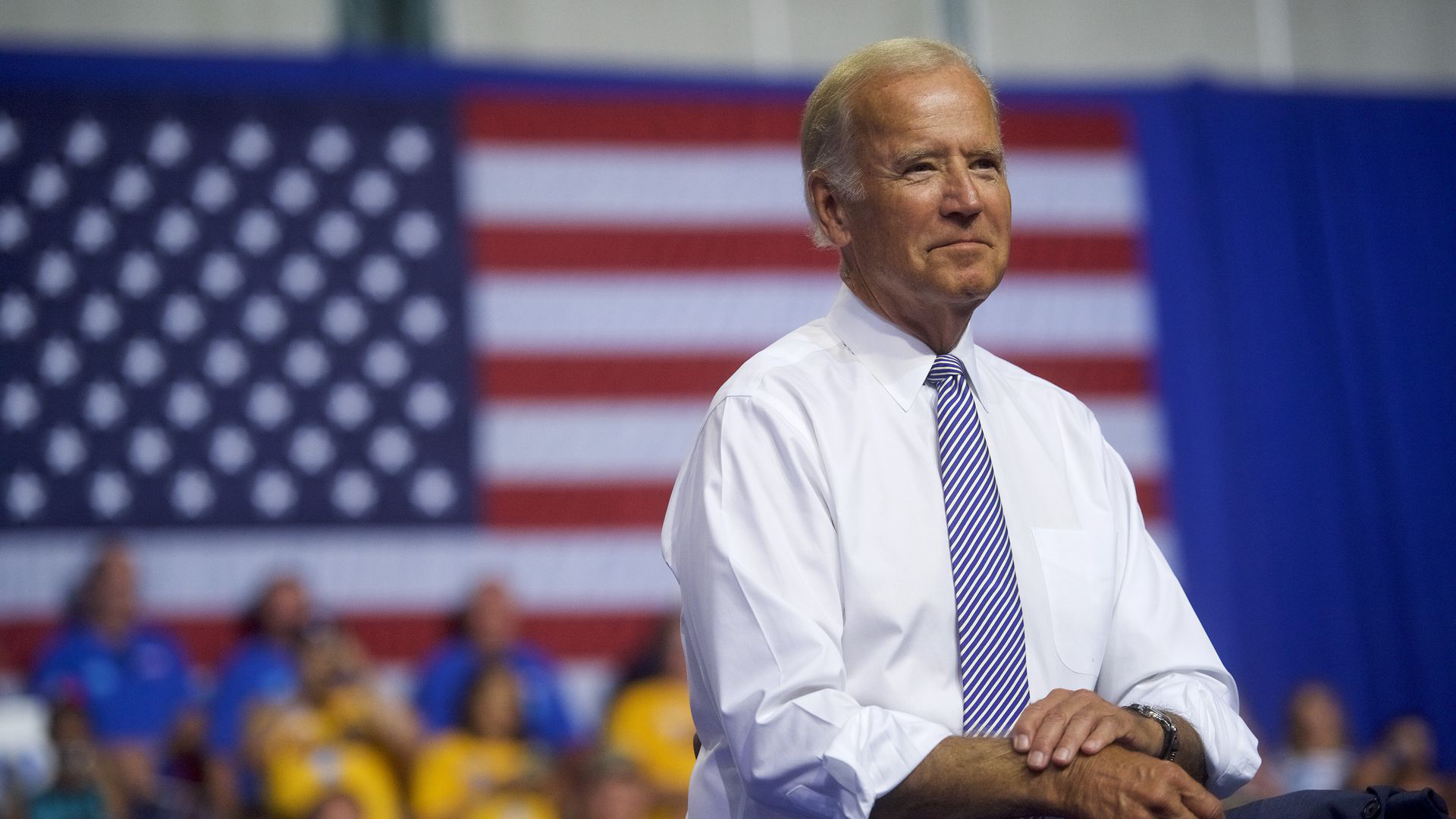 President Joe Biden Is Wearing White Shirt And A Blue Line Tie HD Joe Biden