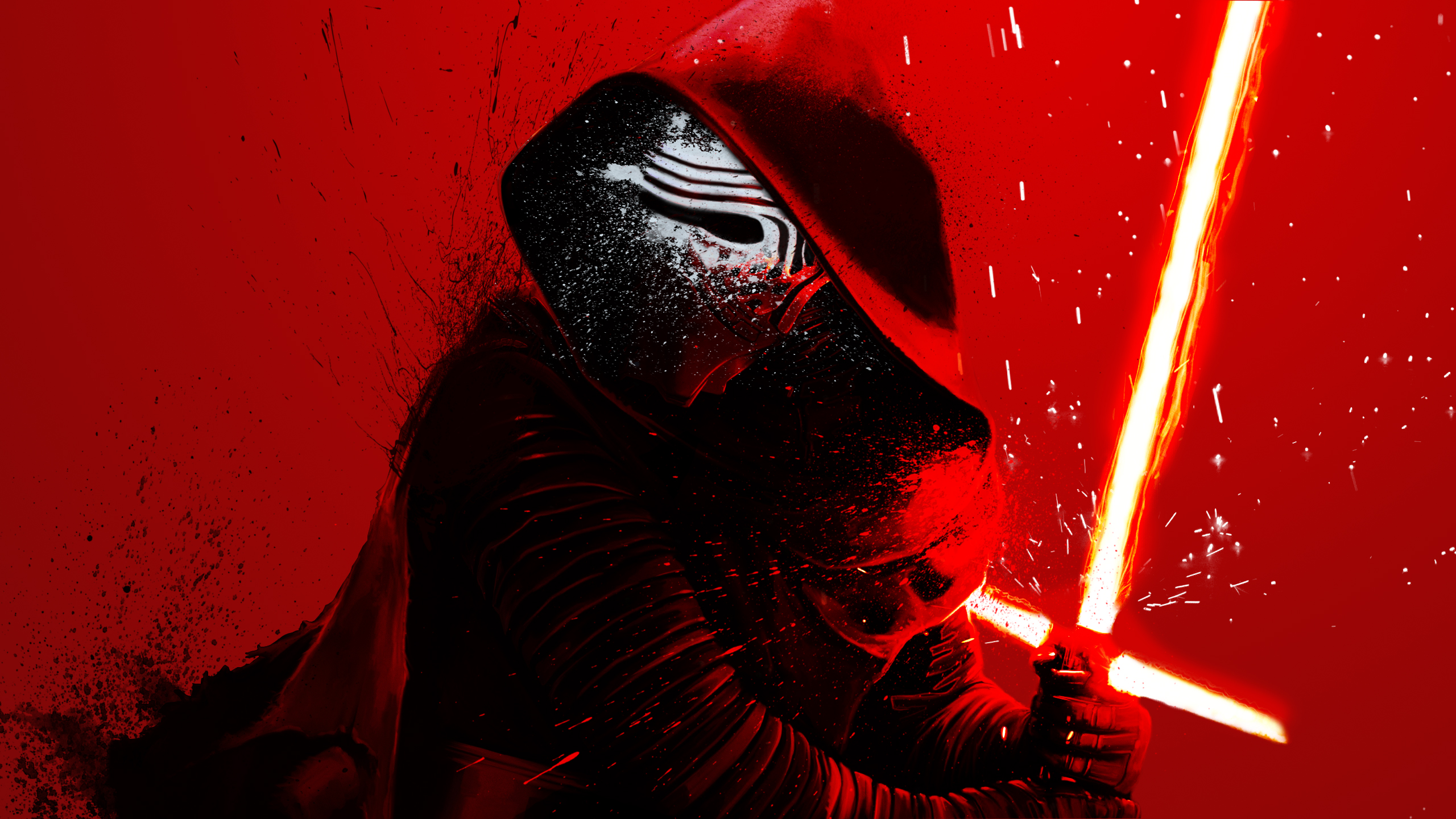 Kylo Ren With Light Bar Red Wallpaper HD Star Wars