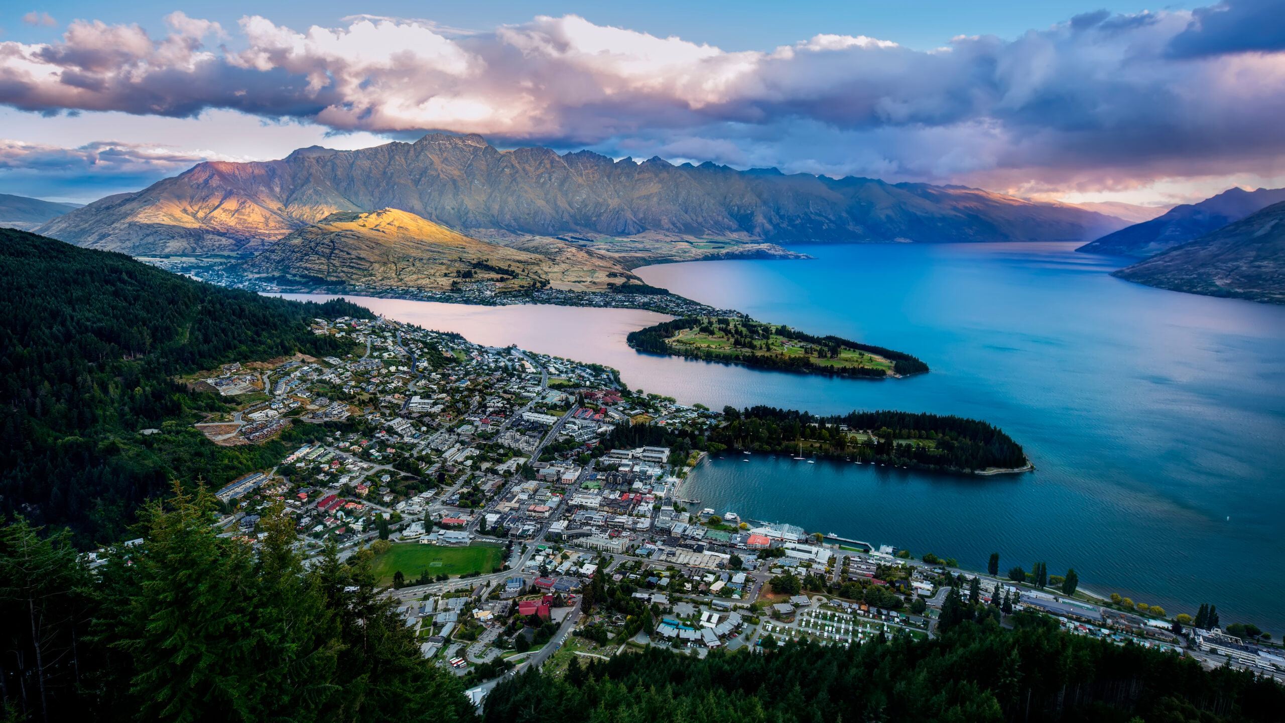 Aerial View Of New Zealand Mountain Town K K HD Travel