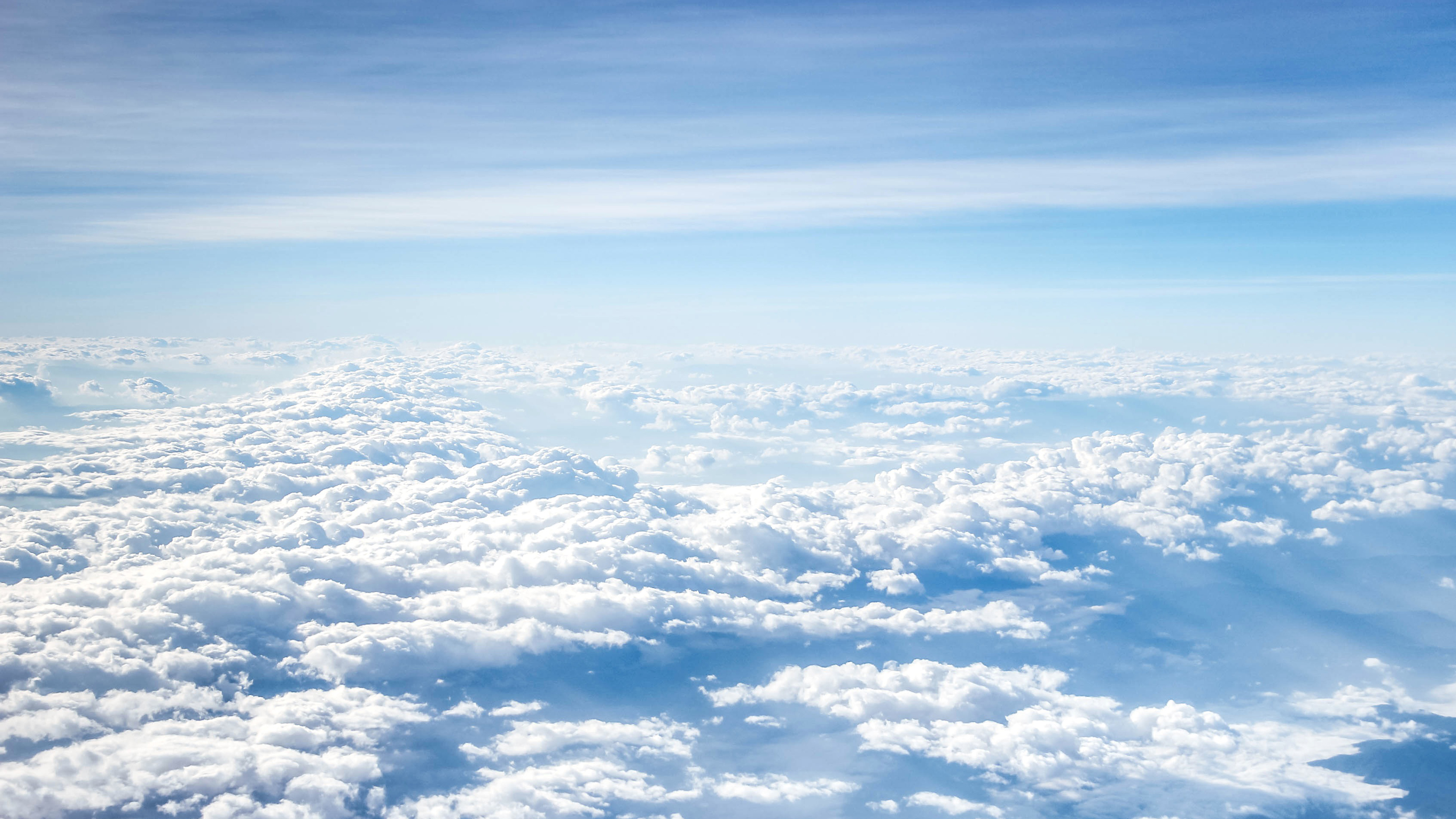 Aerial View Of Clouds Under Light Blue Sky K HD Light Blue