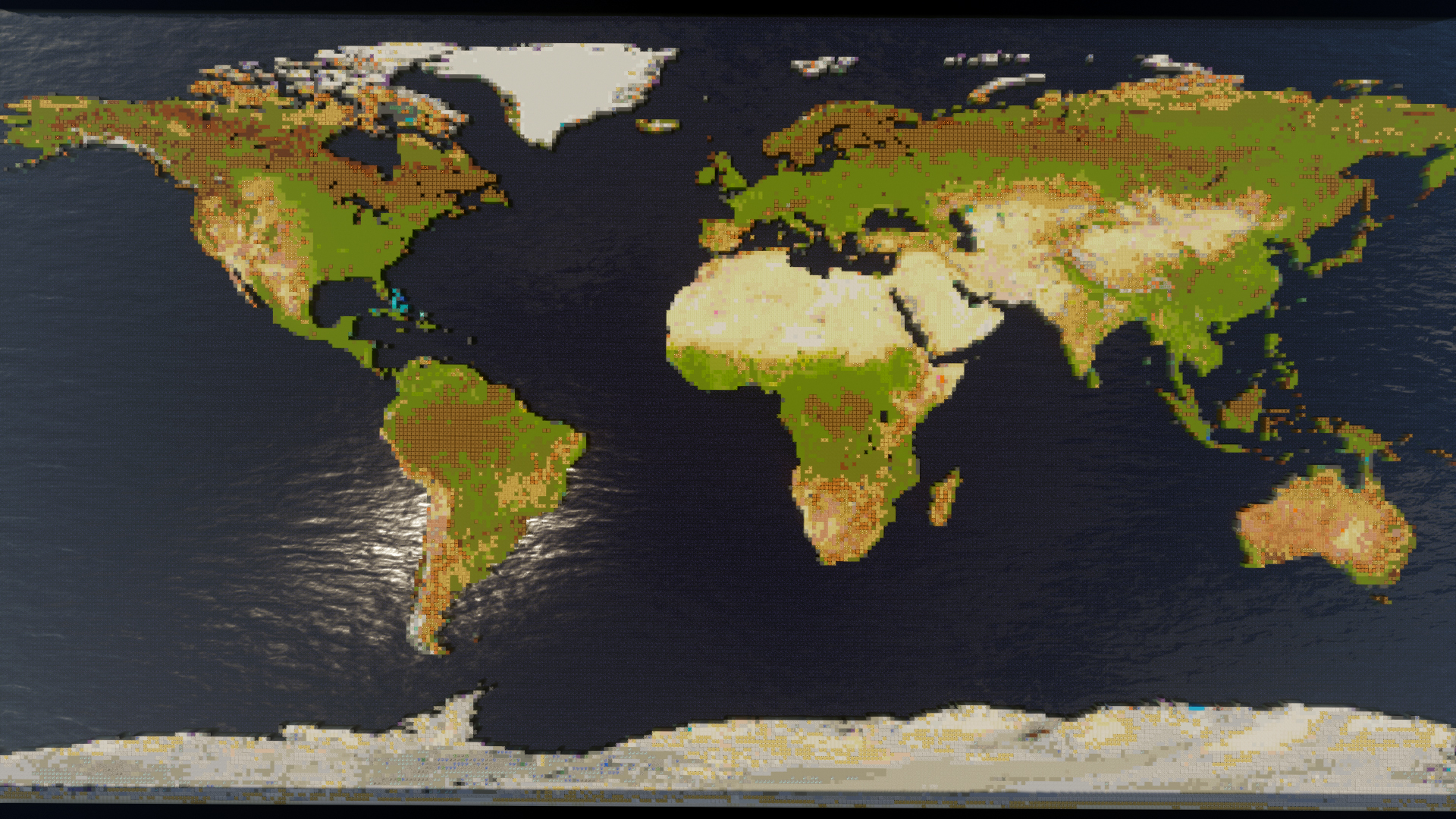 Earth Map Pixel HD Minecraft