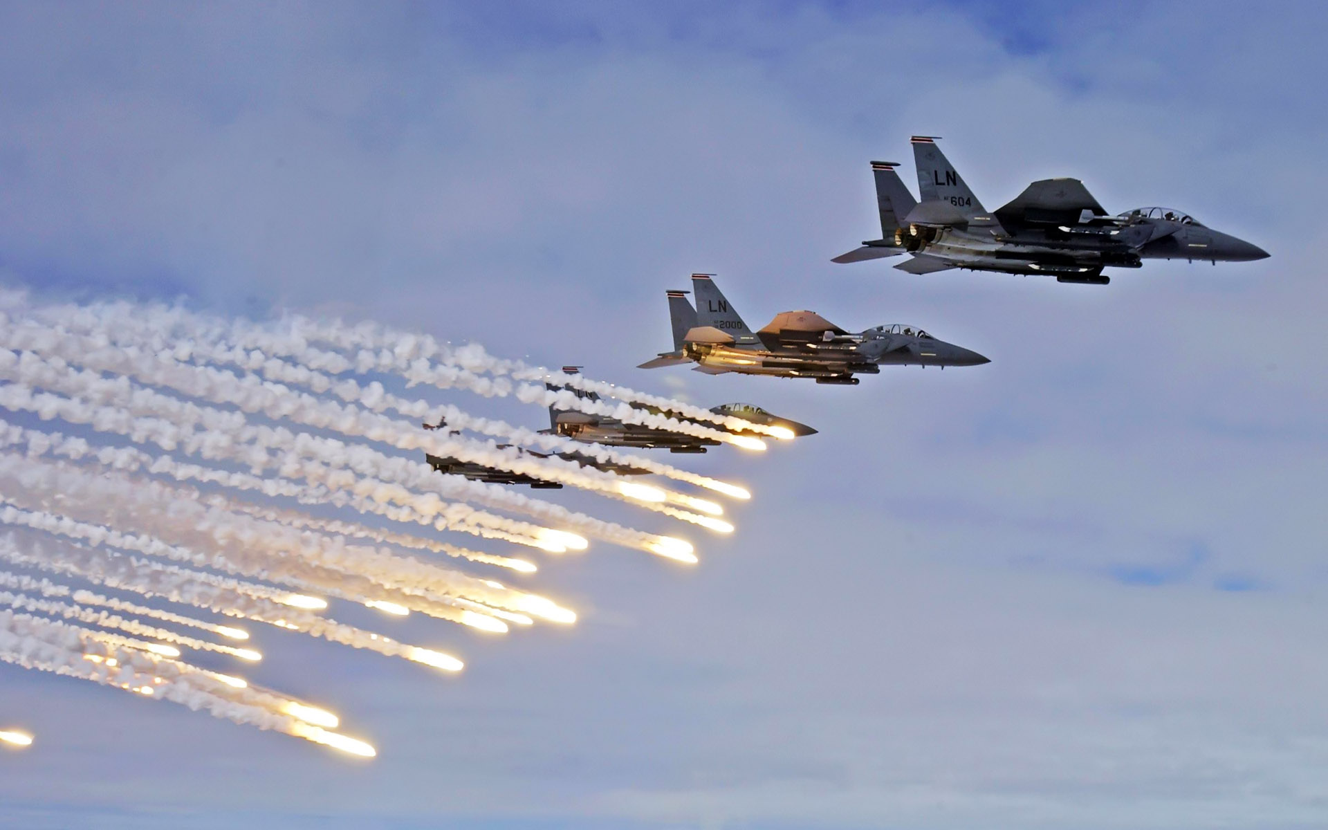 F E Strike Eagles Launch Chaffs & Flares