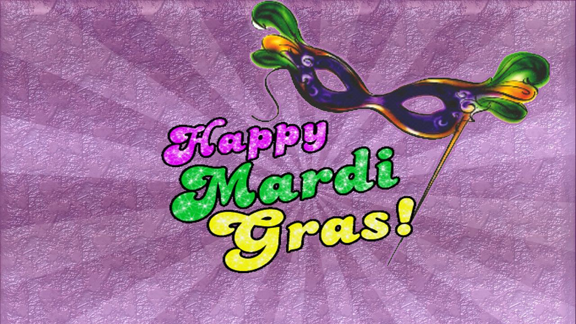 Happy Mardi Grass Word With Face Mask HD Mardi Gras