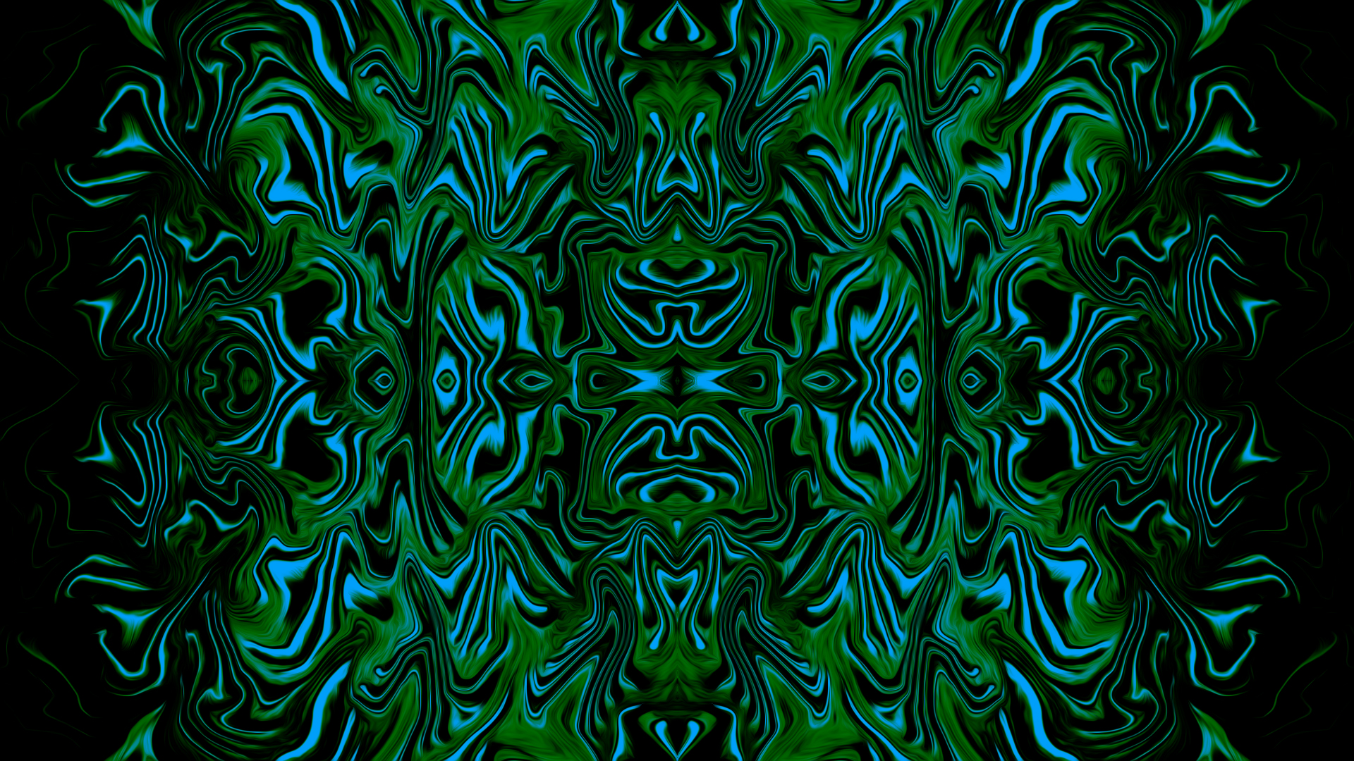 Green Blue Fractal Digital Art HD Abstract