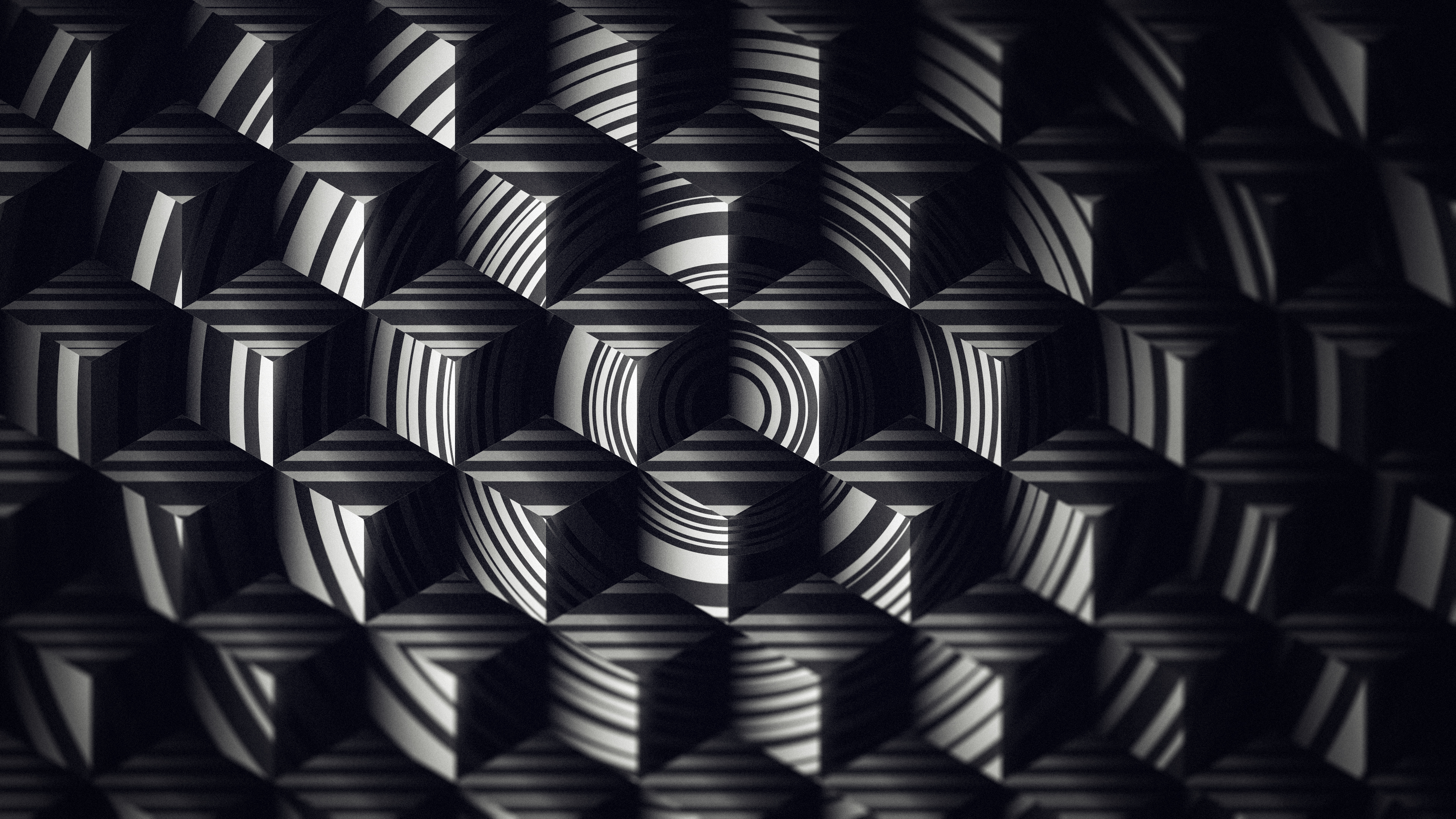 Grey Cube K HD Abstract