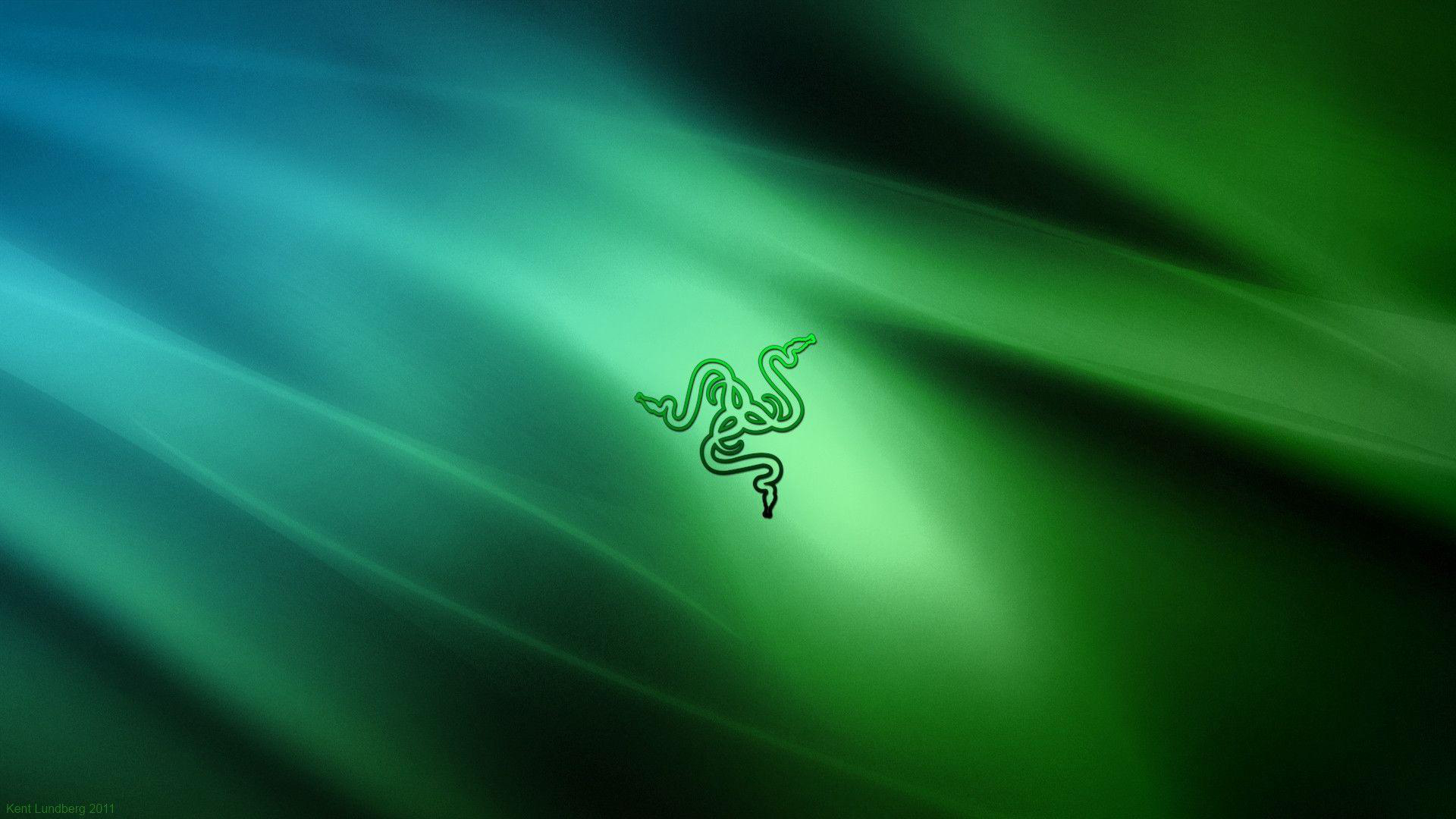 Green Razer Logo In Aqua Green Wallpaper HD Razer